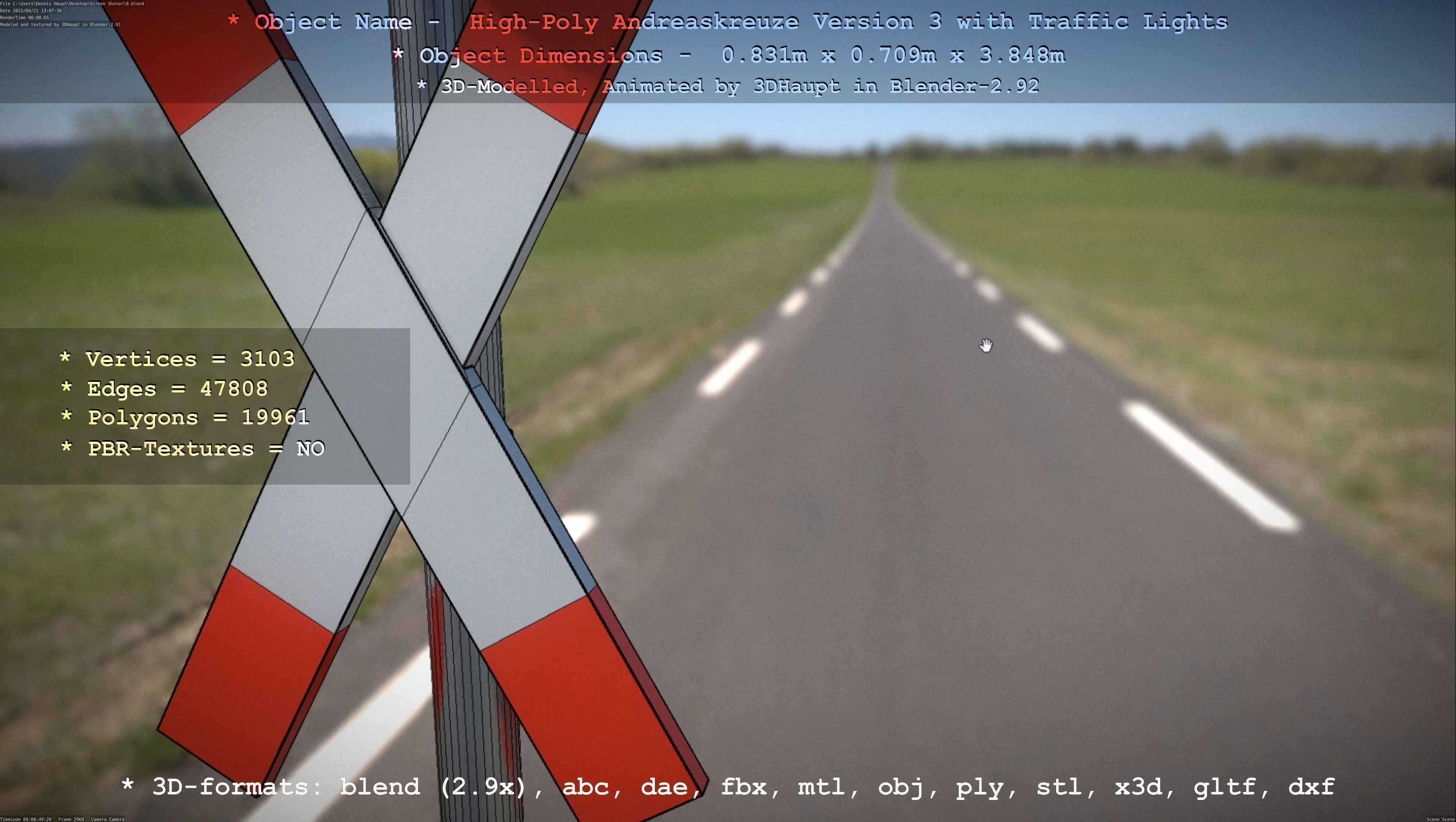 High-Poly Andreaskreuz Version 3  3D model_87