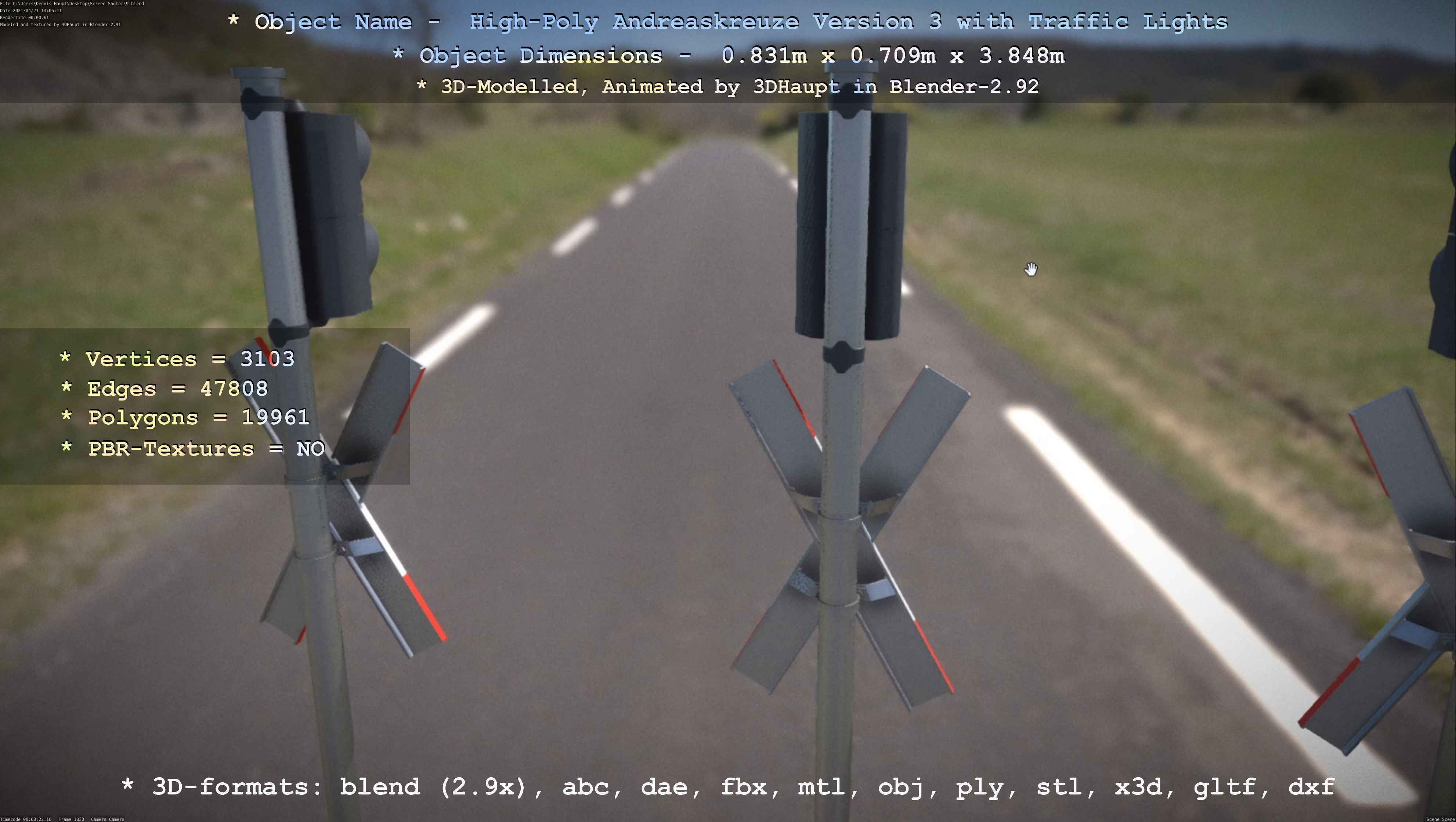 High-Poly Andreaskreuz Version 3  3D model_45