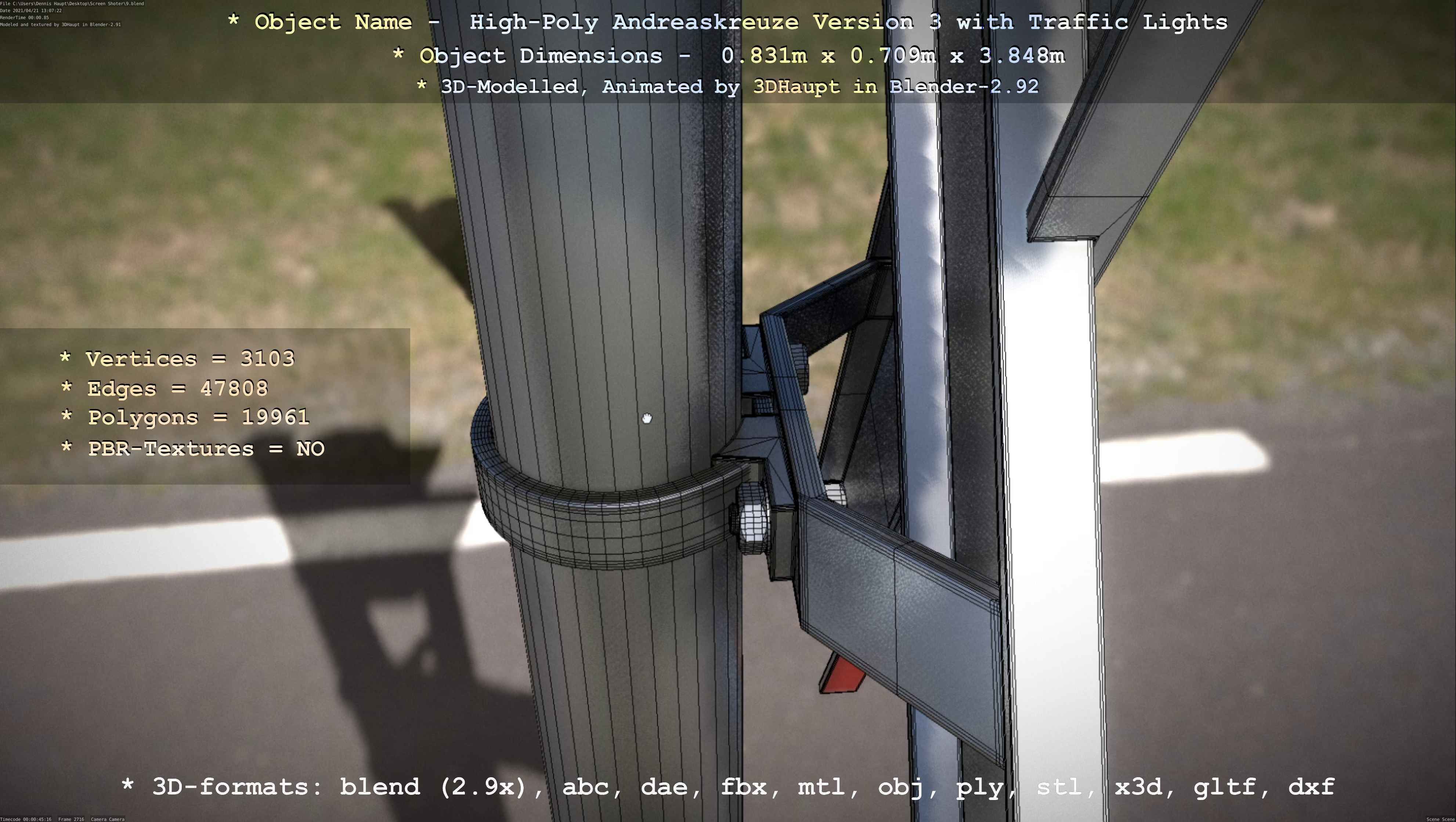 High-Poly Andreaskreuz Version 3  3D model_79