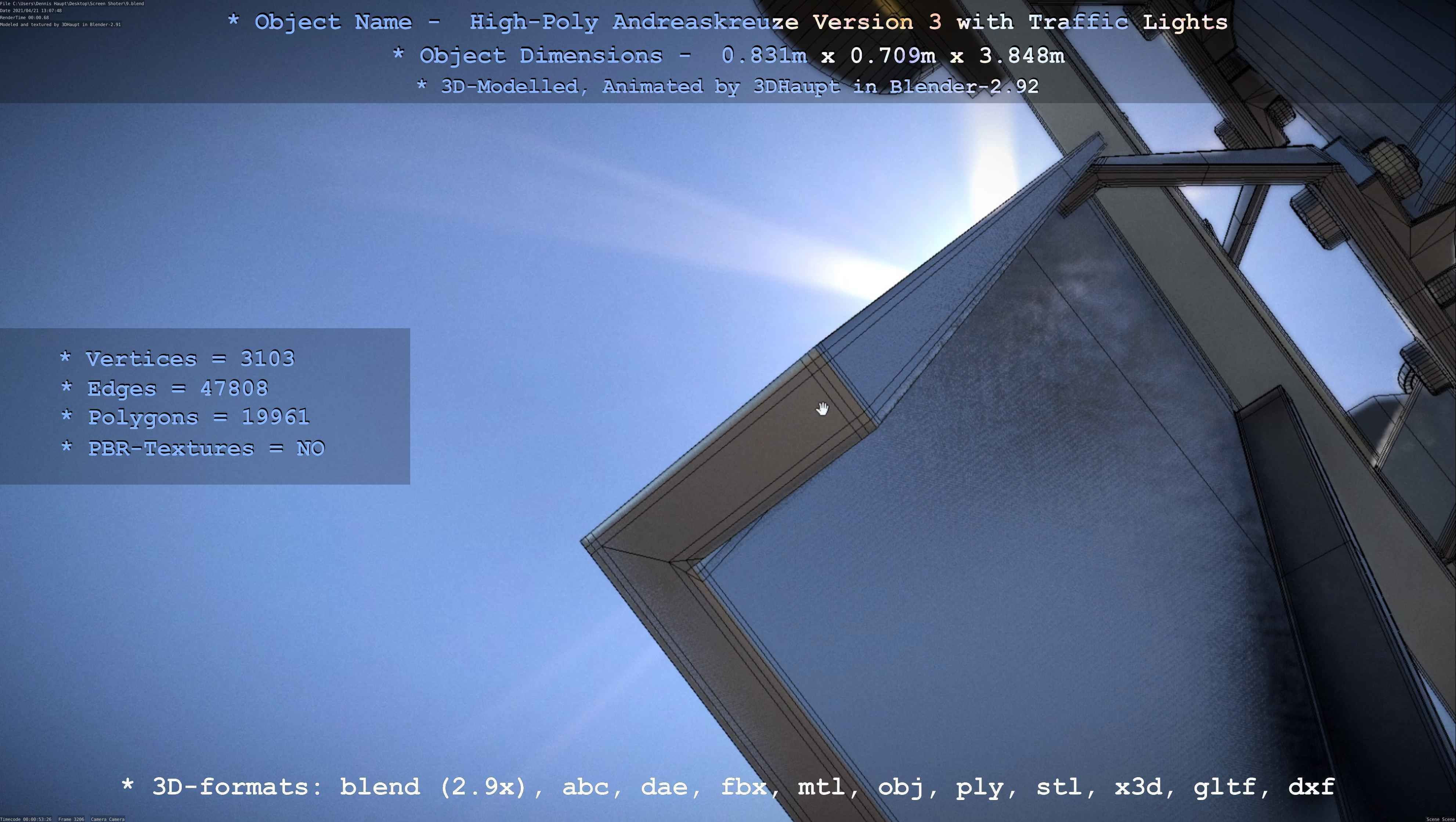 High-Poly Andreaskreuz Version 3  3D model_97