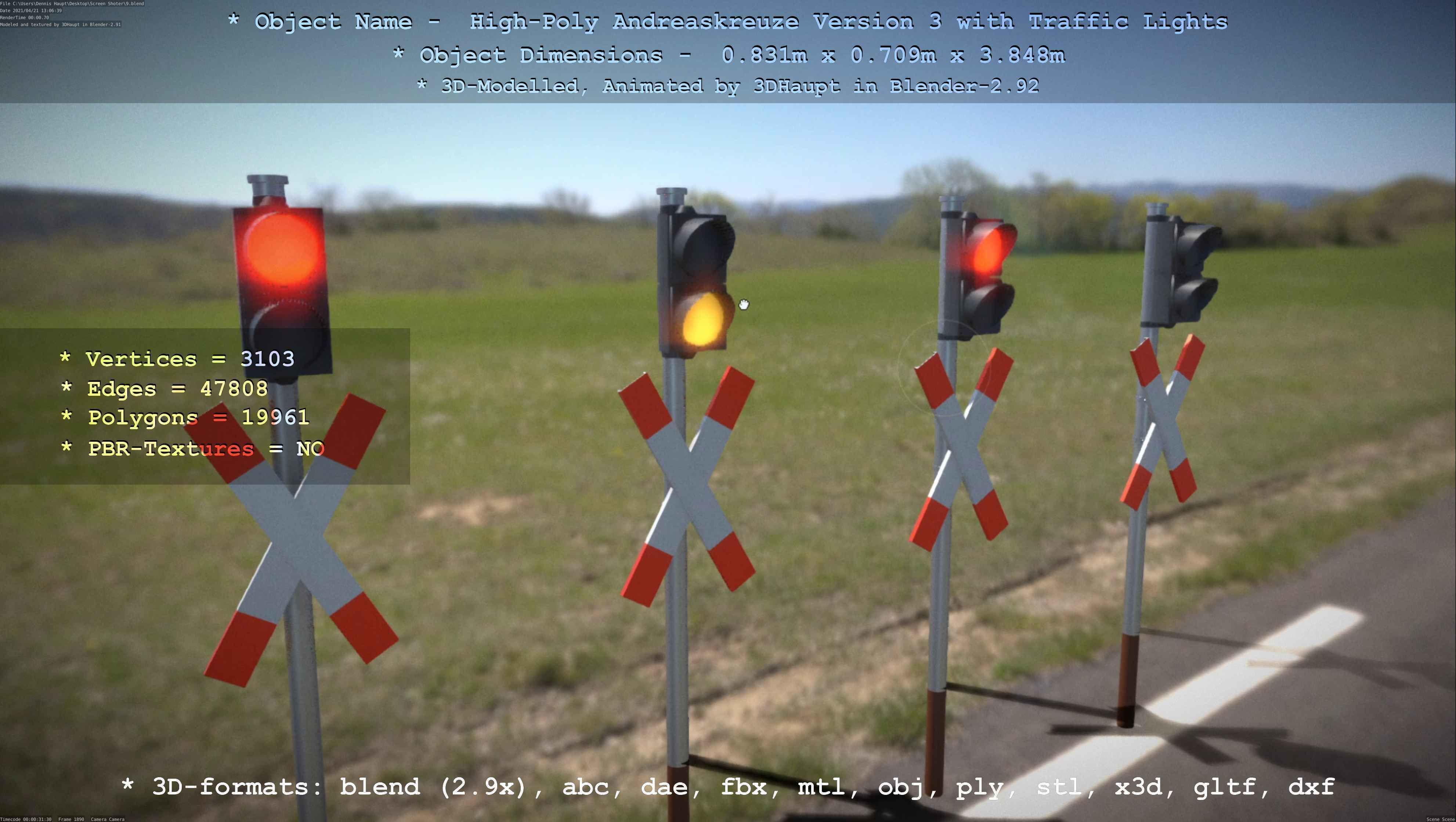 High-Poly Andreaskreuz Version 3  3D model_55