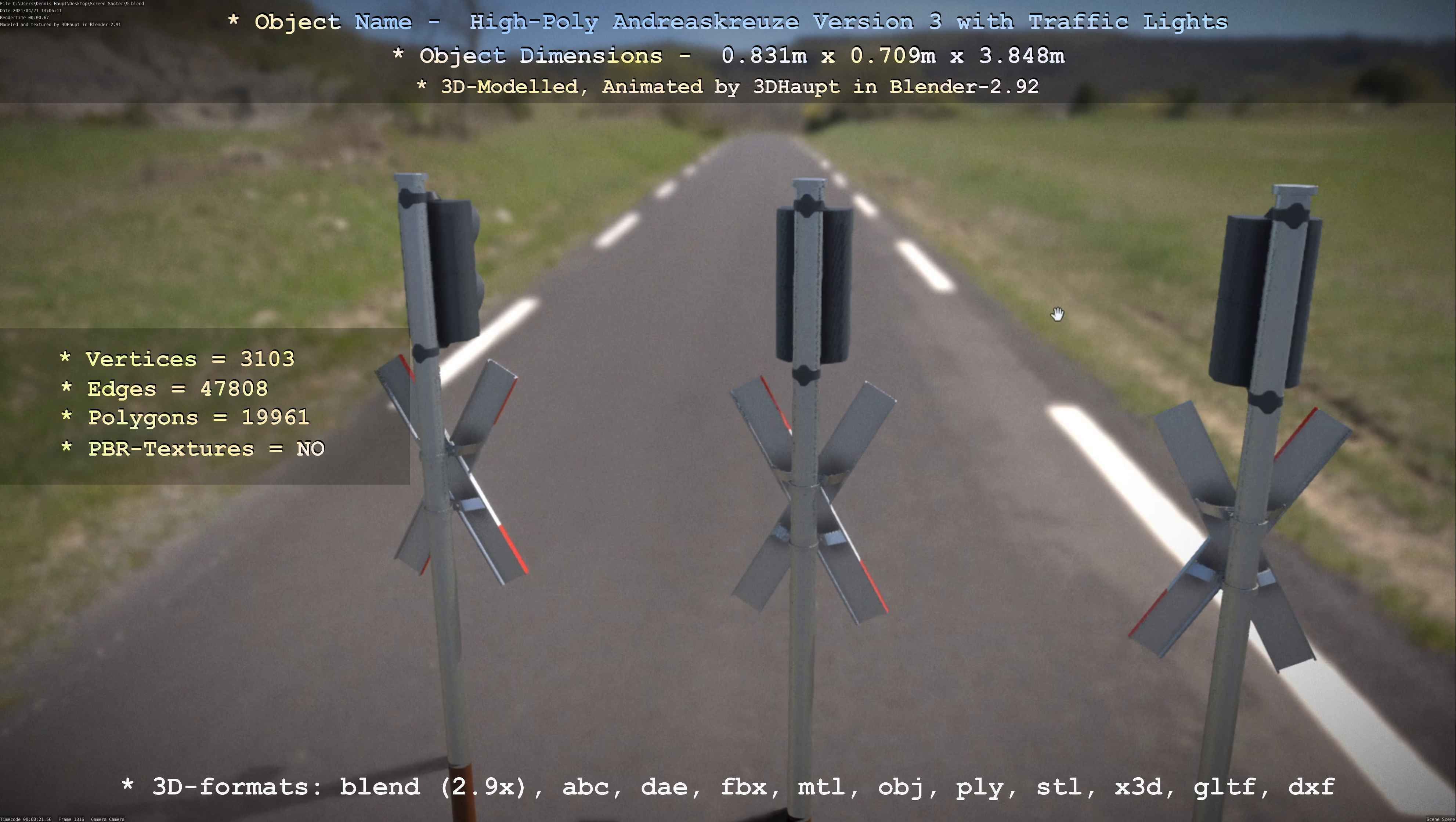 High-Poly Andreaskreuz Version 3  3D model_40