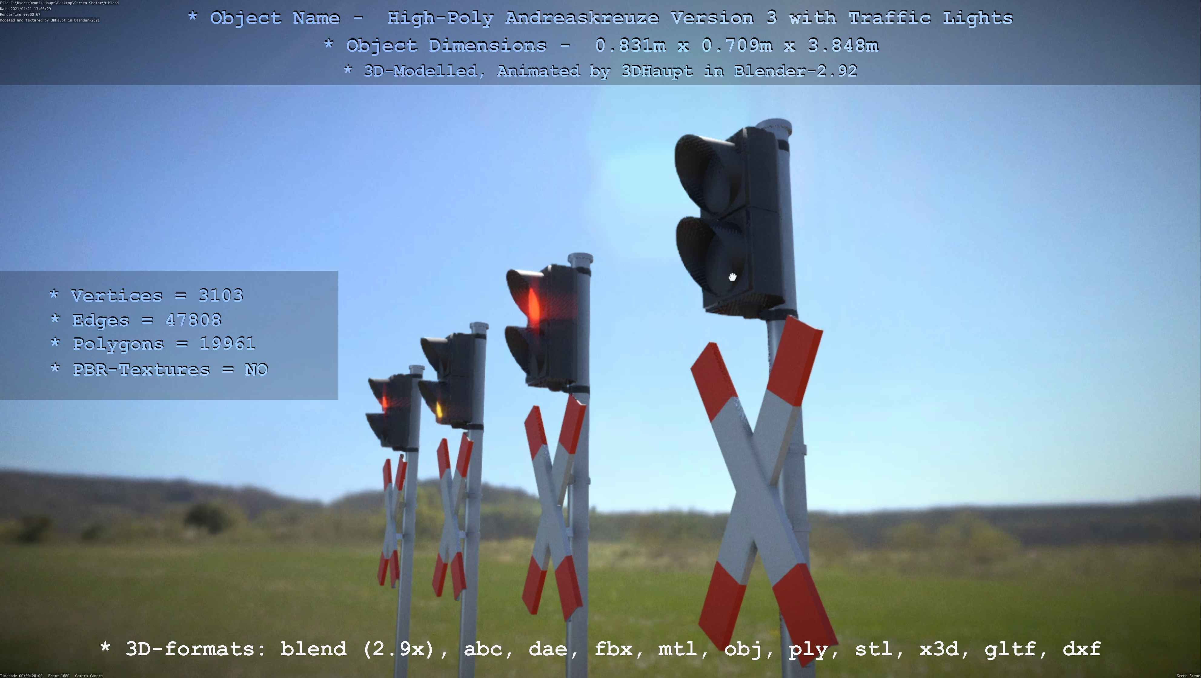 High-Poly Andreaskreuz Version 3  3D model_43