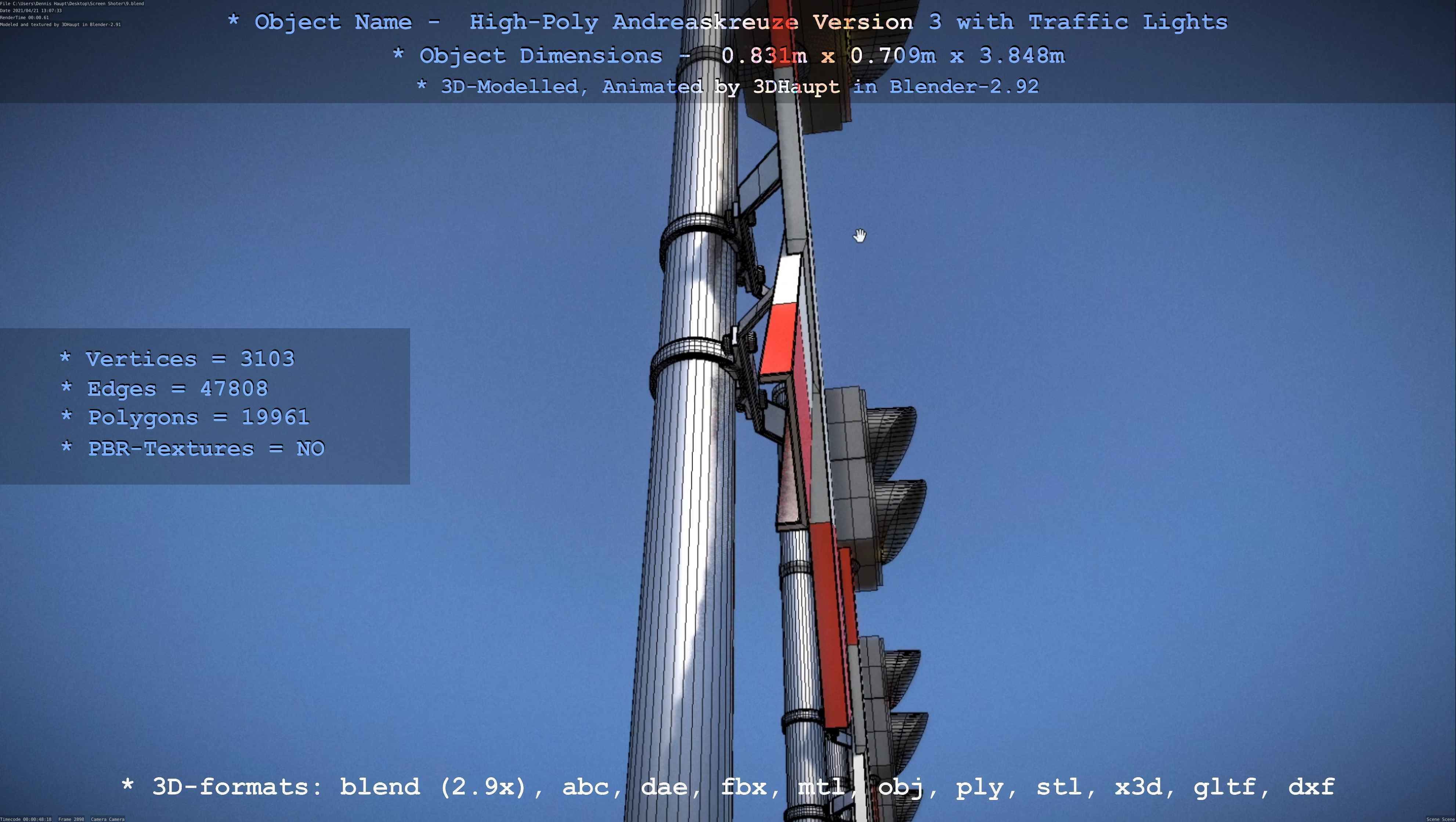 High-Poly Andreaskreuz Version 3  3D model_17