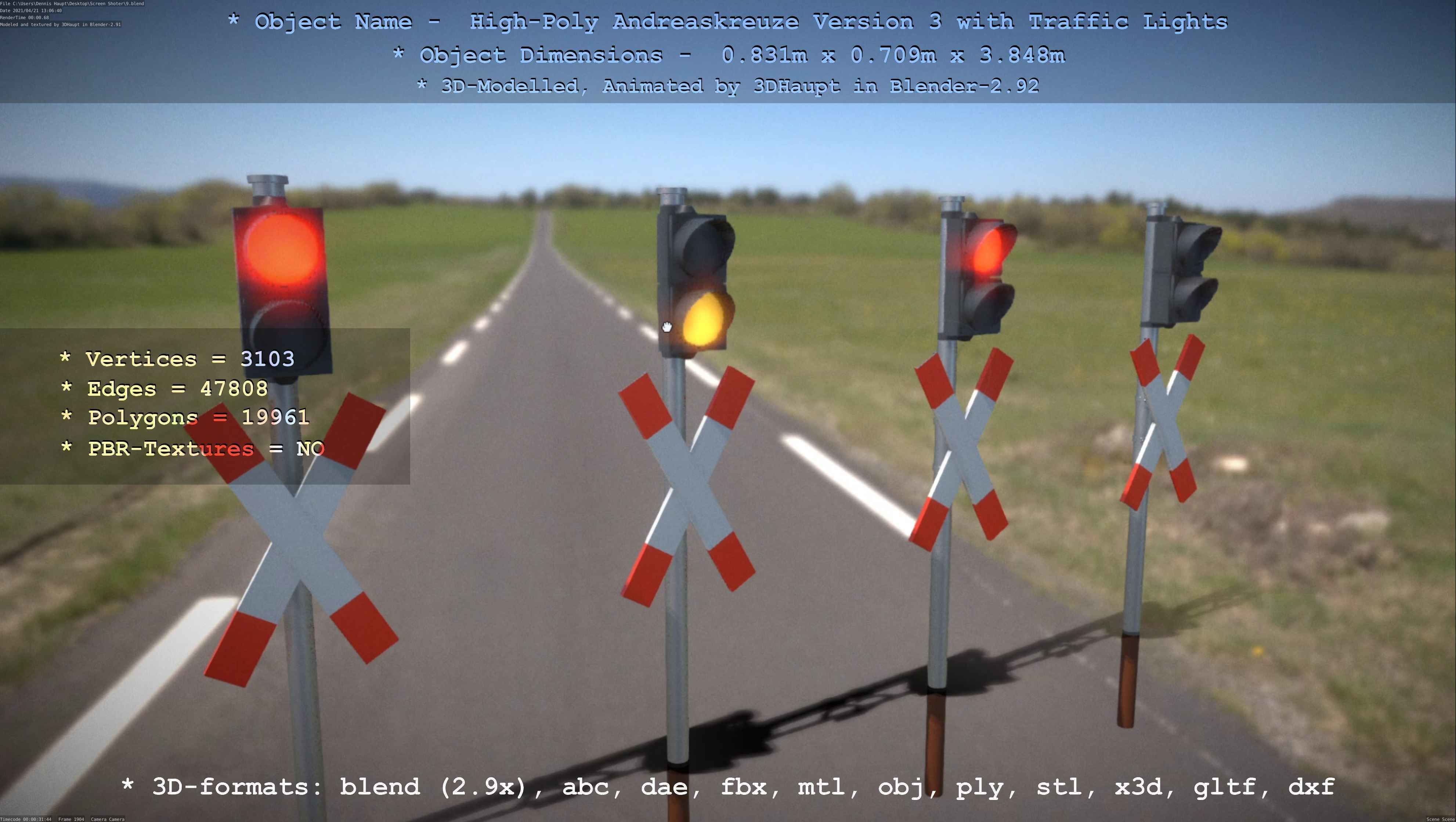 High-Poly Andreaskreuz Version 3  3D model_83