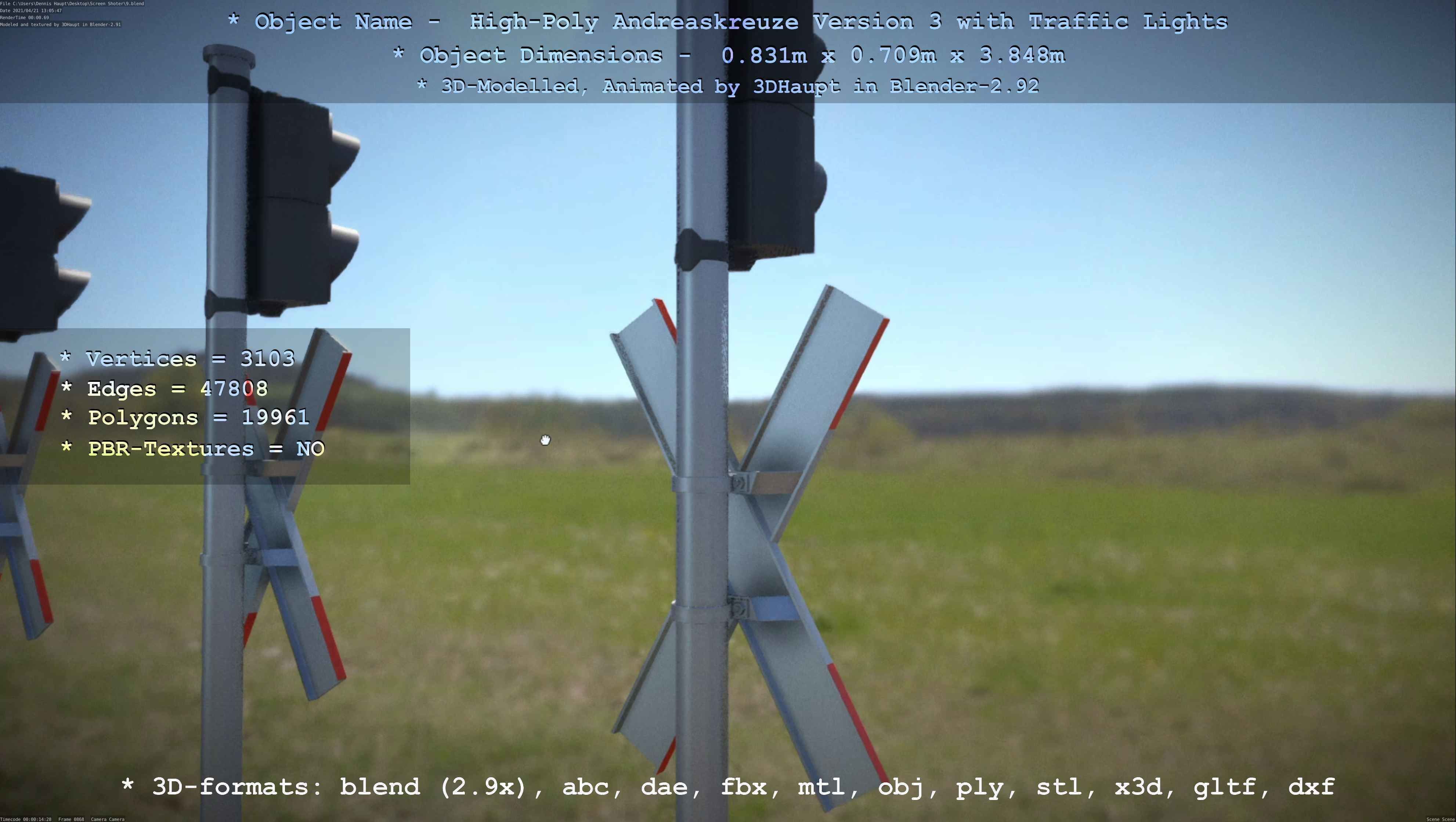 High-Poly Andreaskreuz Version 3  3D model_30