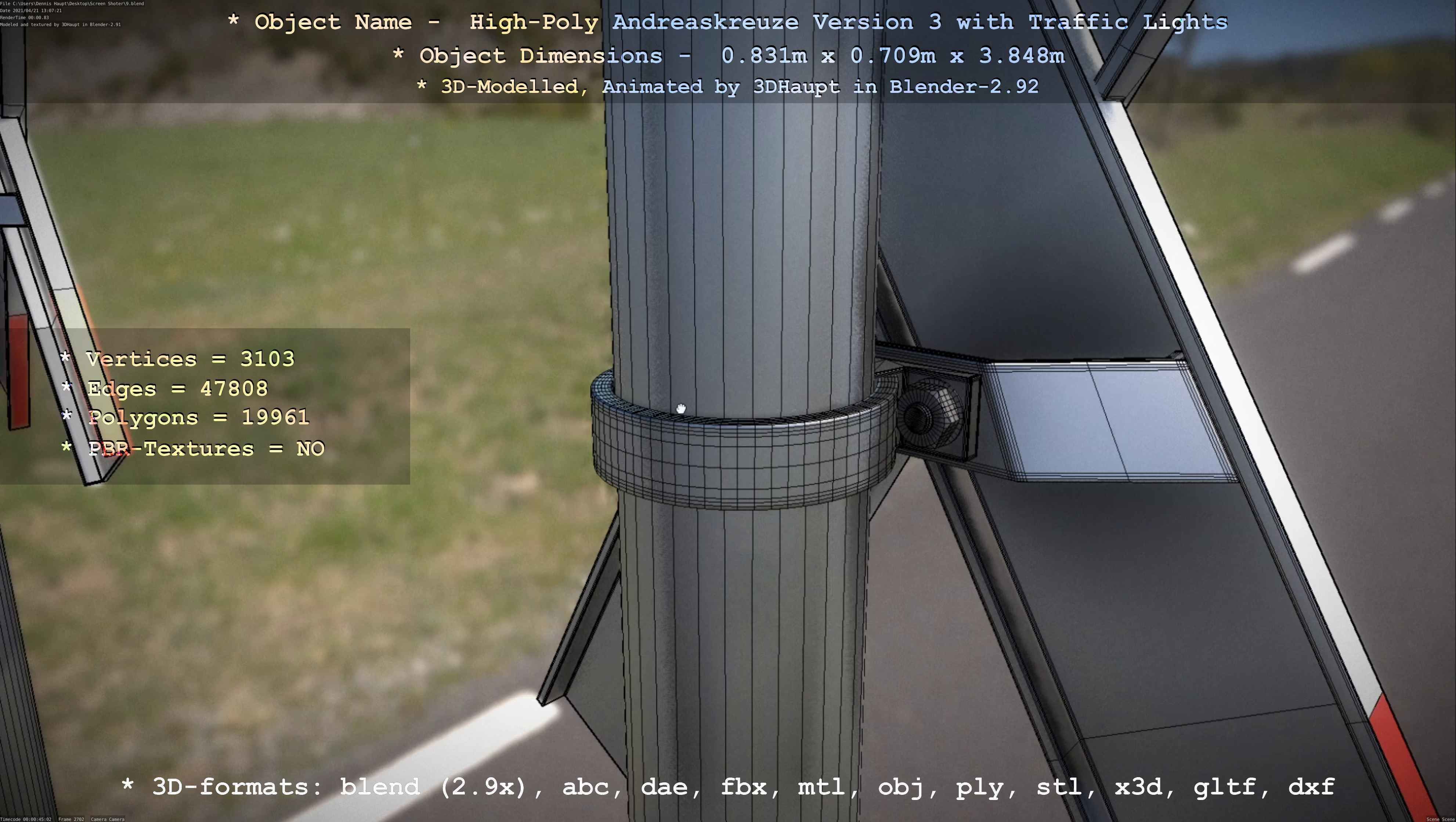 High-Poly Andreaskreuz Version 3  3D model_80