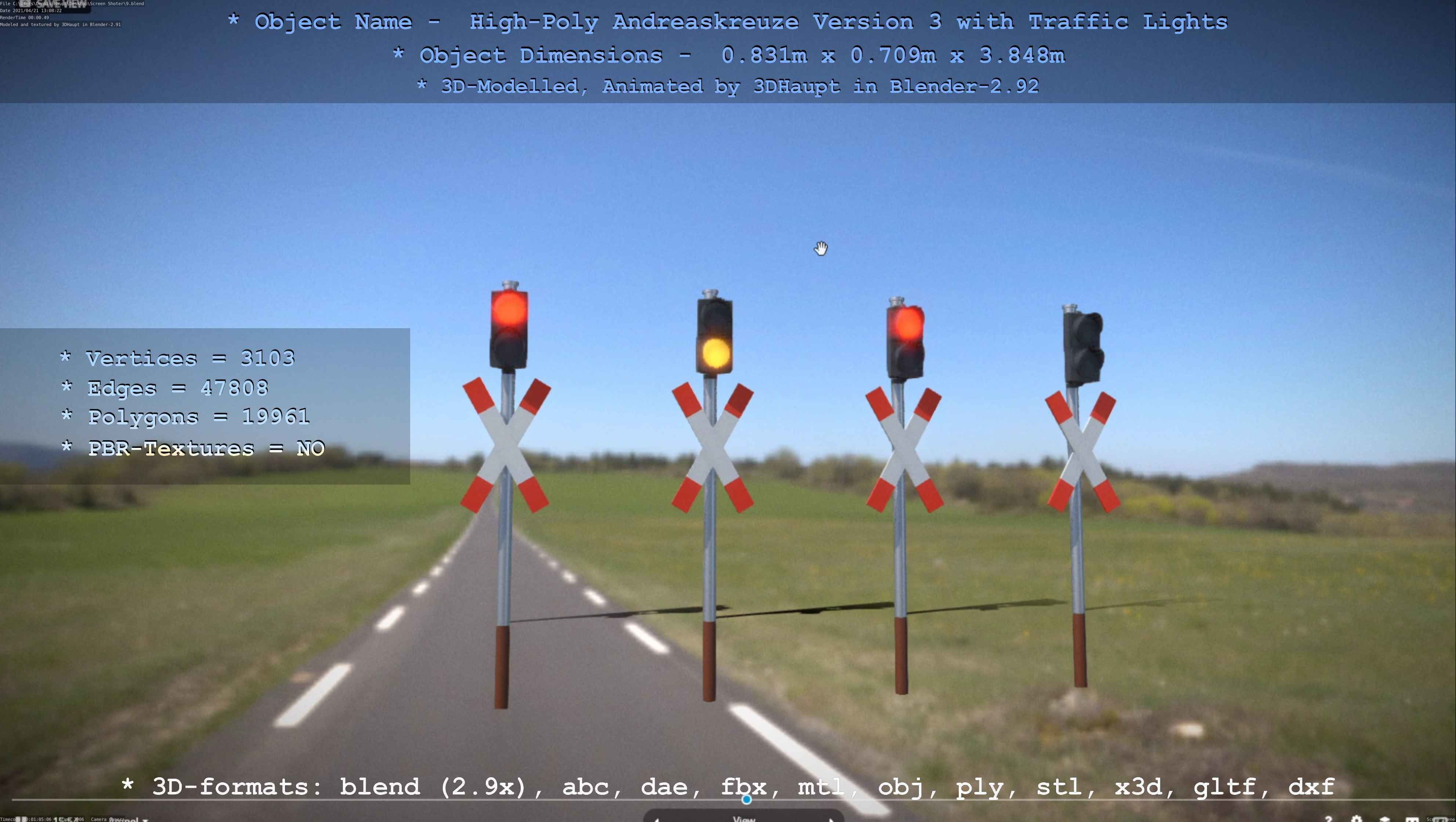 High-Poly Andreaskreuz Version 3  3D model_116