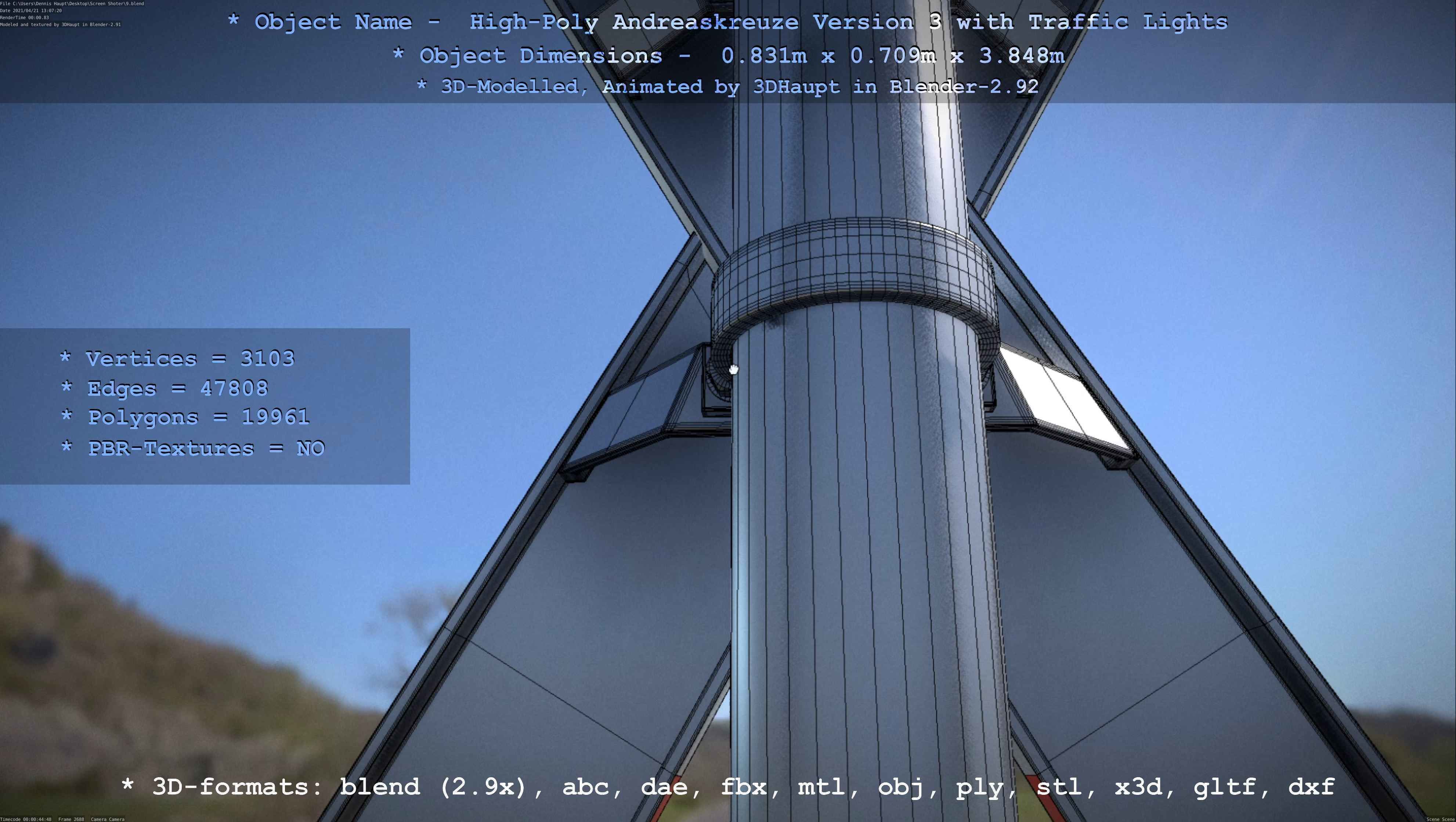 High-Poly Andreaskreuz Version 3  3D model_77