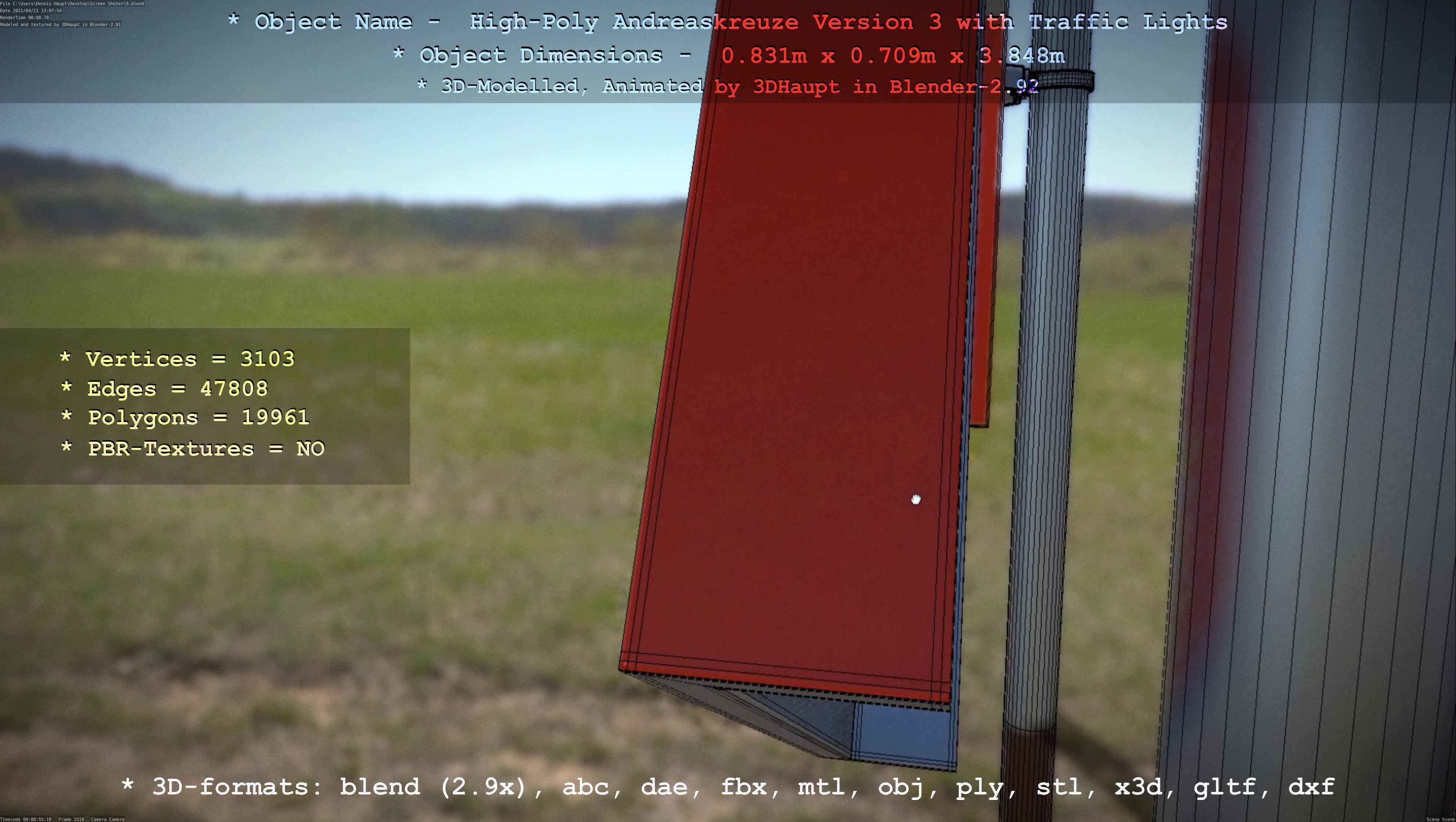 High-Poly Andreaskreuz Version 3  3D model_92