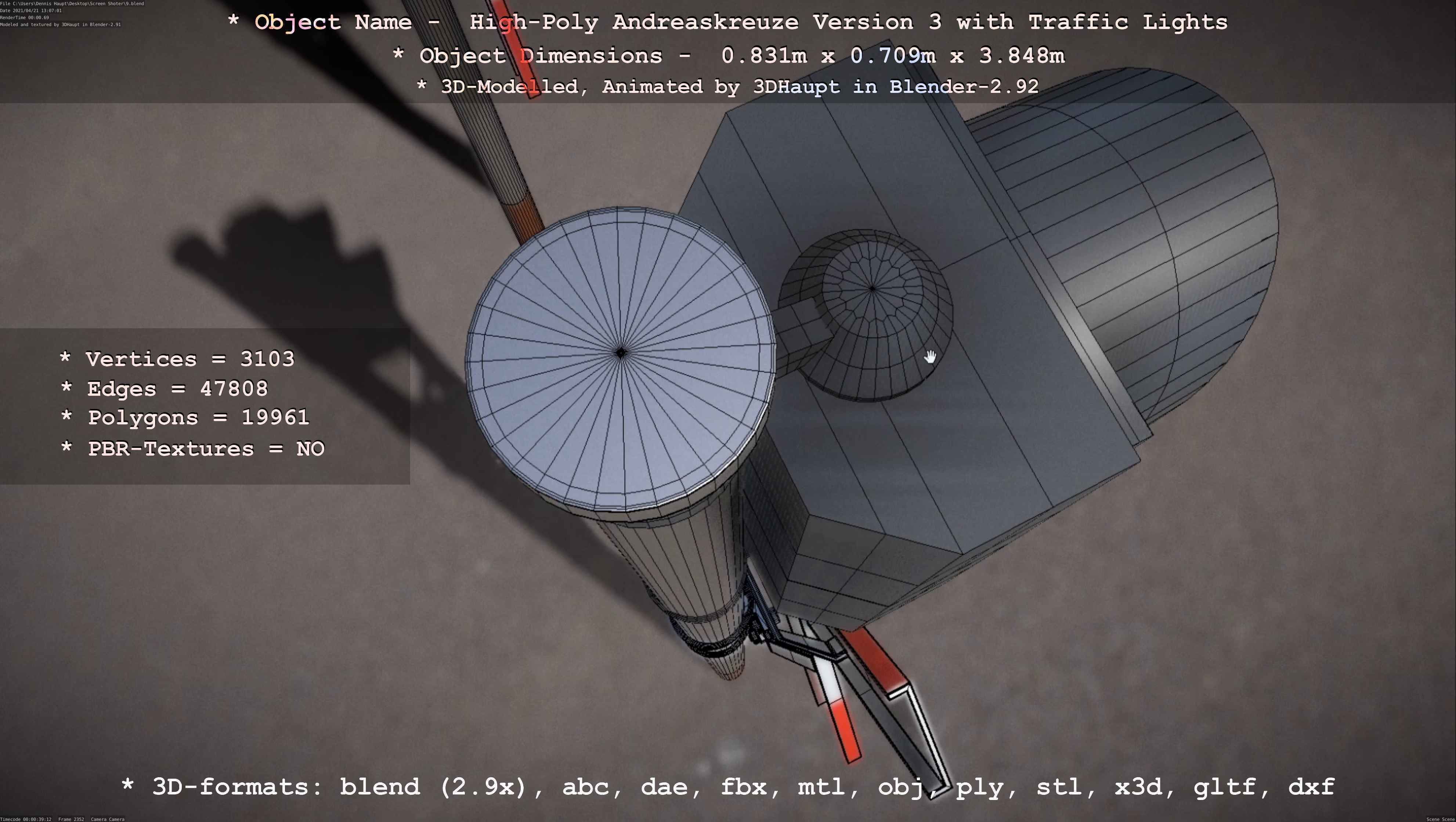 High-Poly Andreaskreuz Version 3  3D model_66
