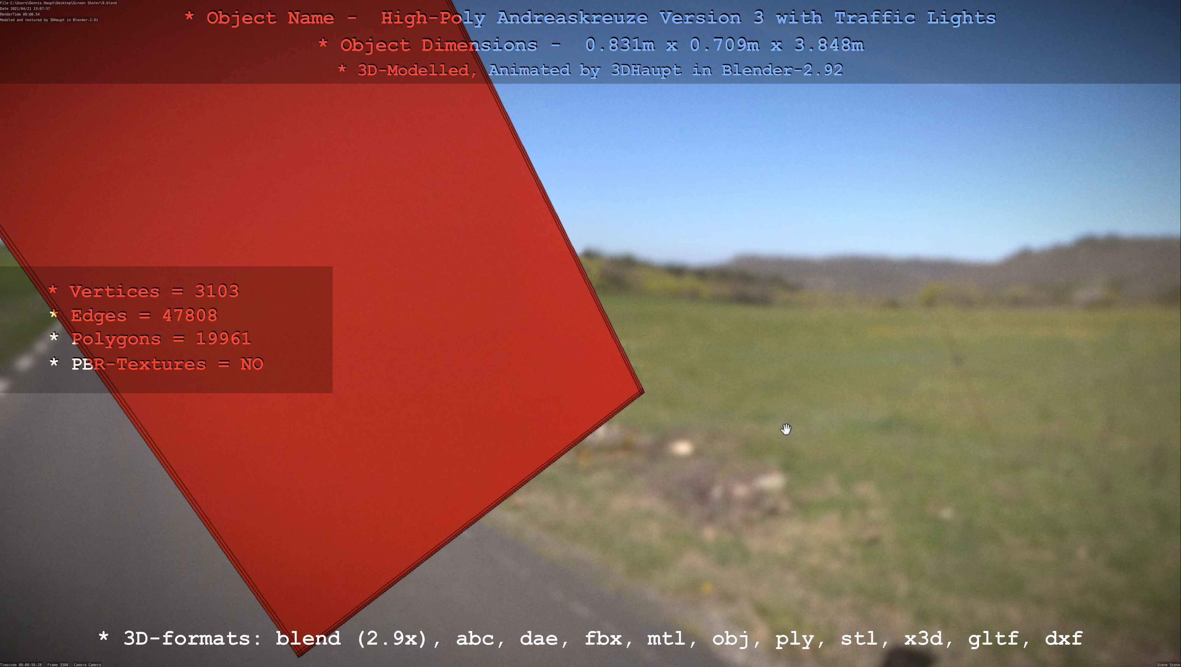 High-Poly Andreaskreuz Version 3  3D model_100