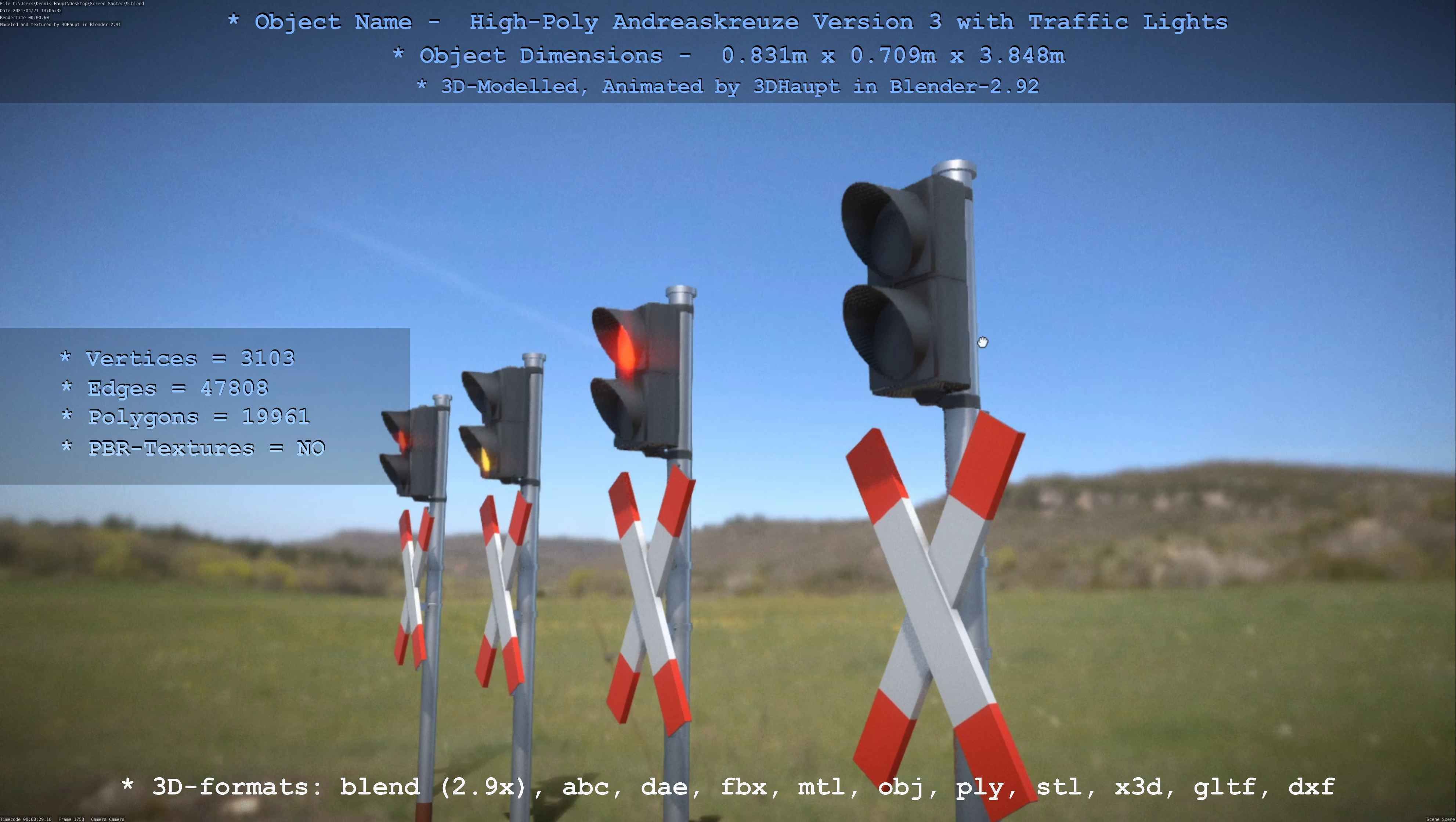 High-Poly Andreaskreuz Version 3  3D model_46