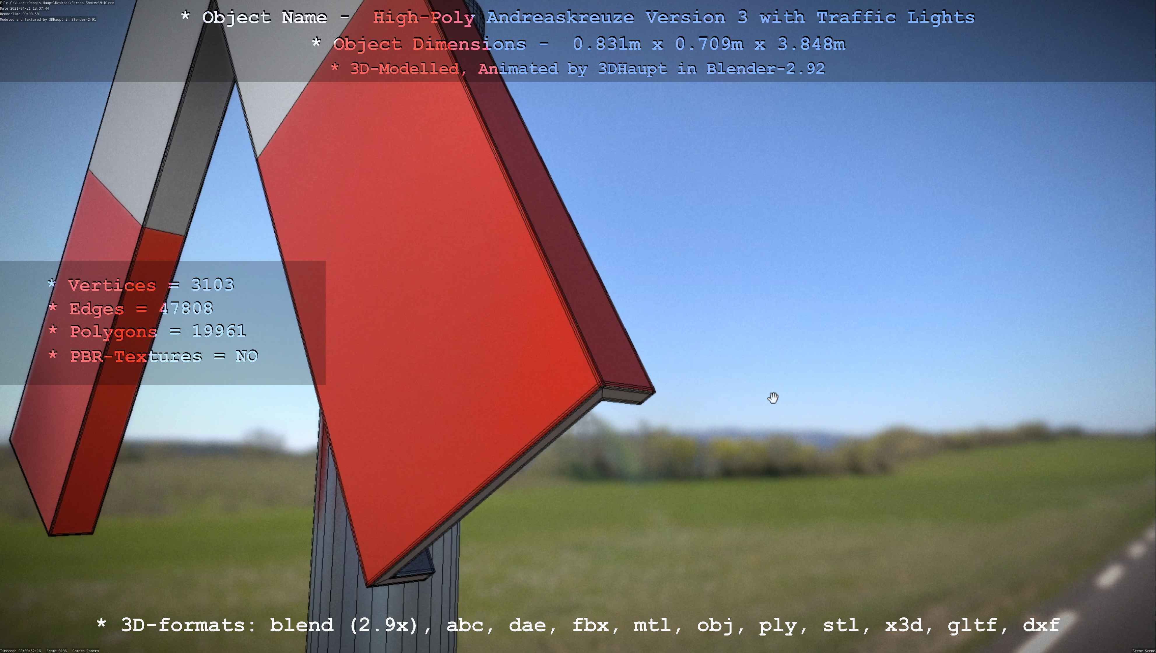 High-Poly Andreaskreuz Version 3  3D model_86