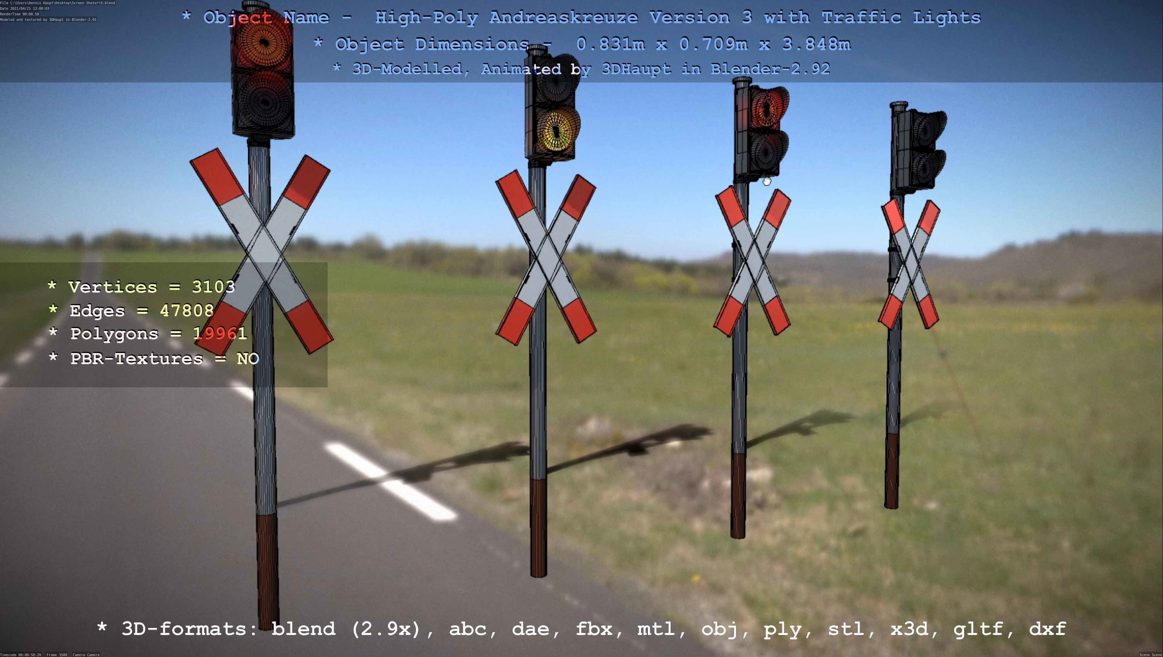 High-Poly Andreaskreuz Version 3  3D model_108