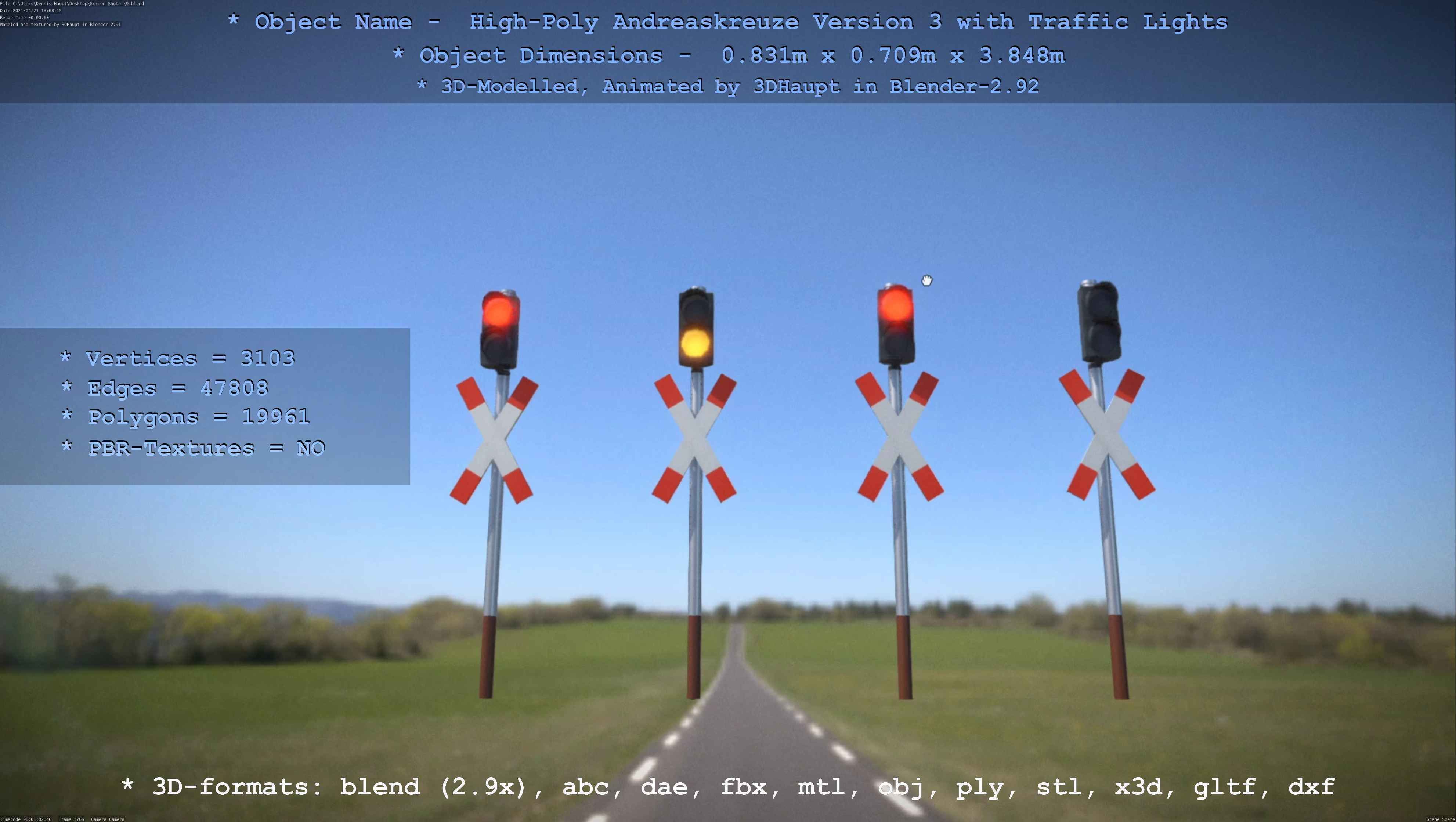 High-Poly Andreaskreuz Version 3  3D model_109