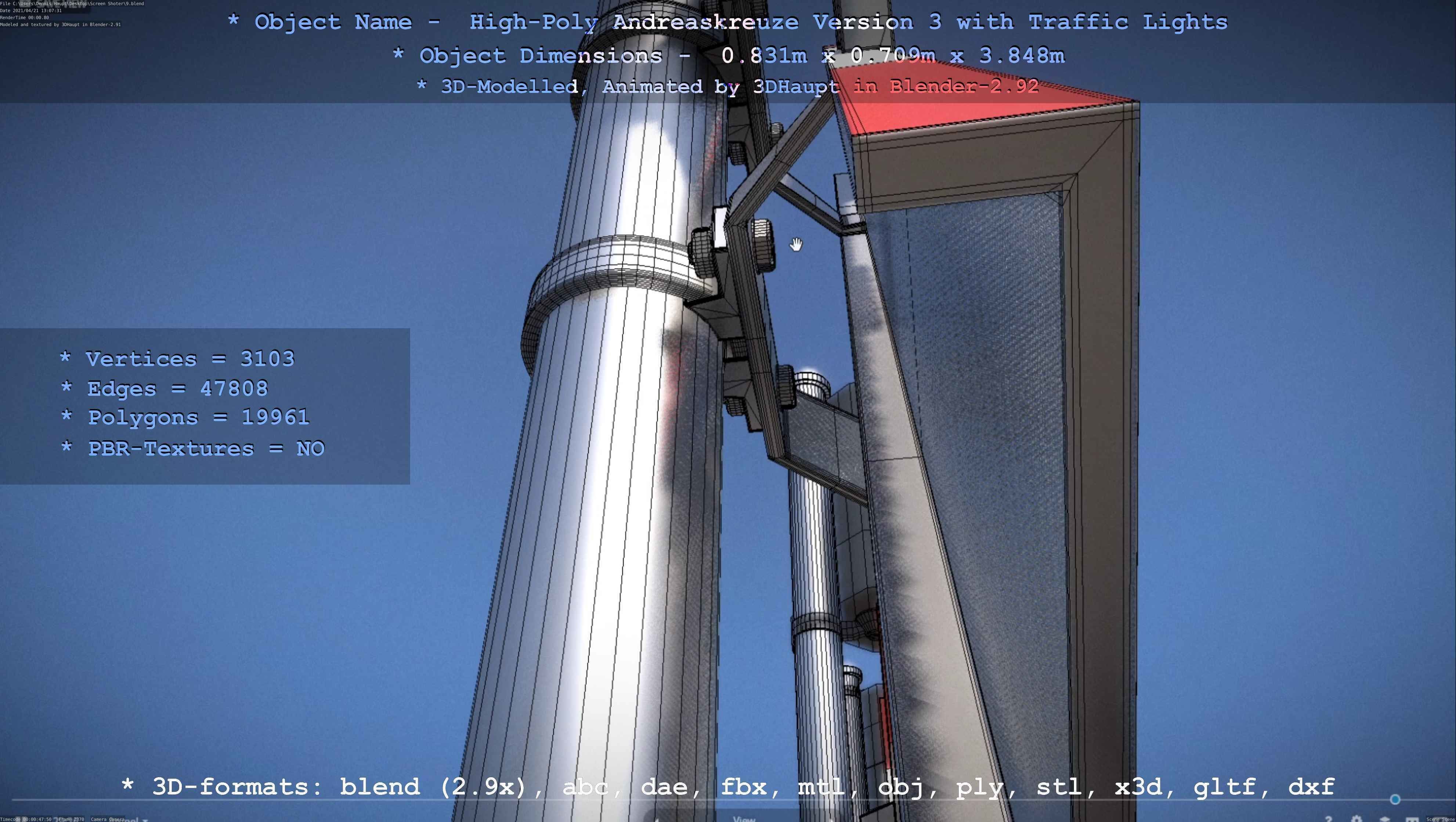 High-Poly Andreaskreuz Version 3  3D model_15