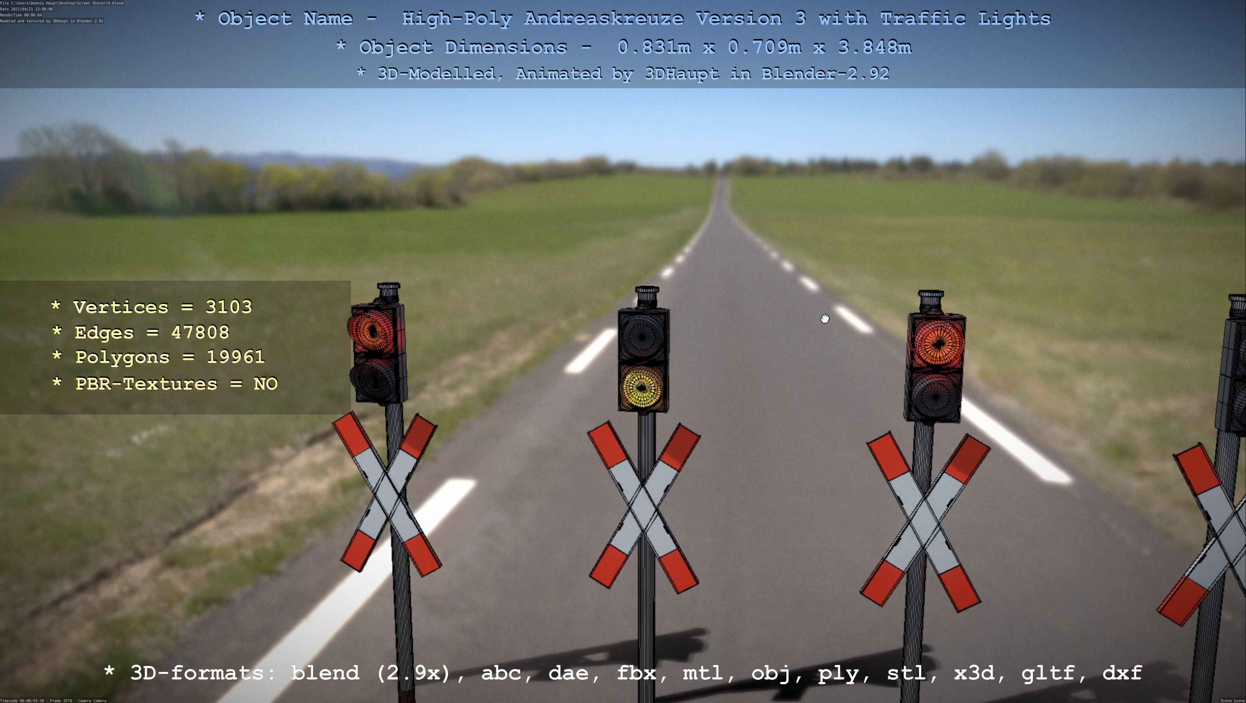 High-Poly Andreaskreuz Version 3  3D model_112