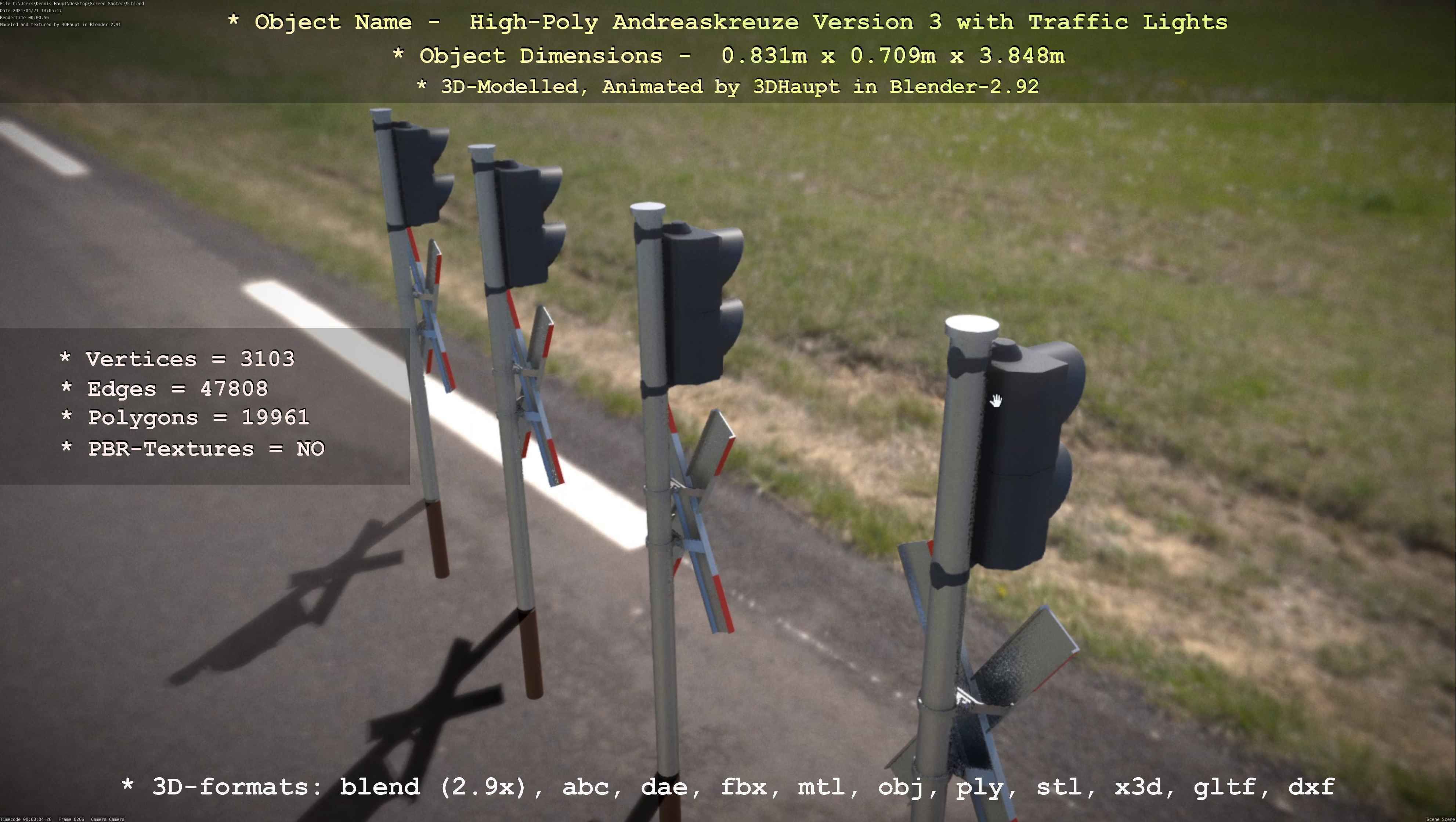 High-Poly Andreaskreuz Version 3  3D model_134