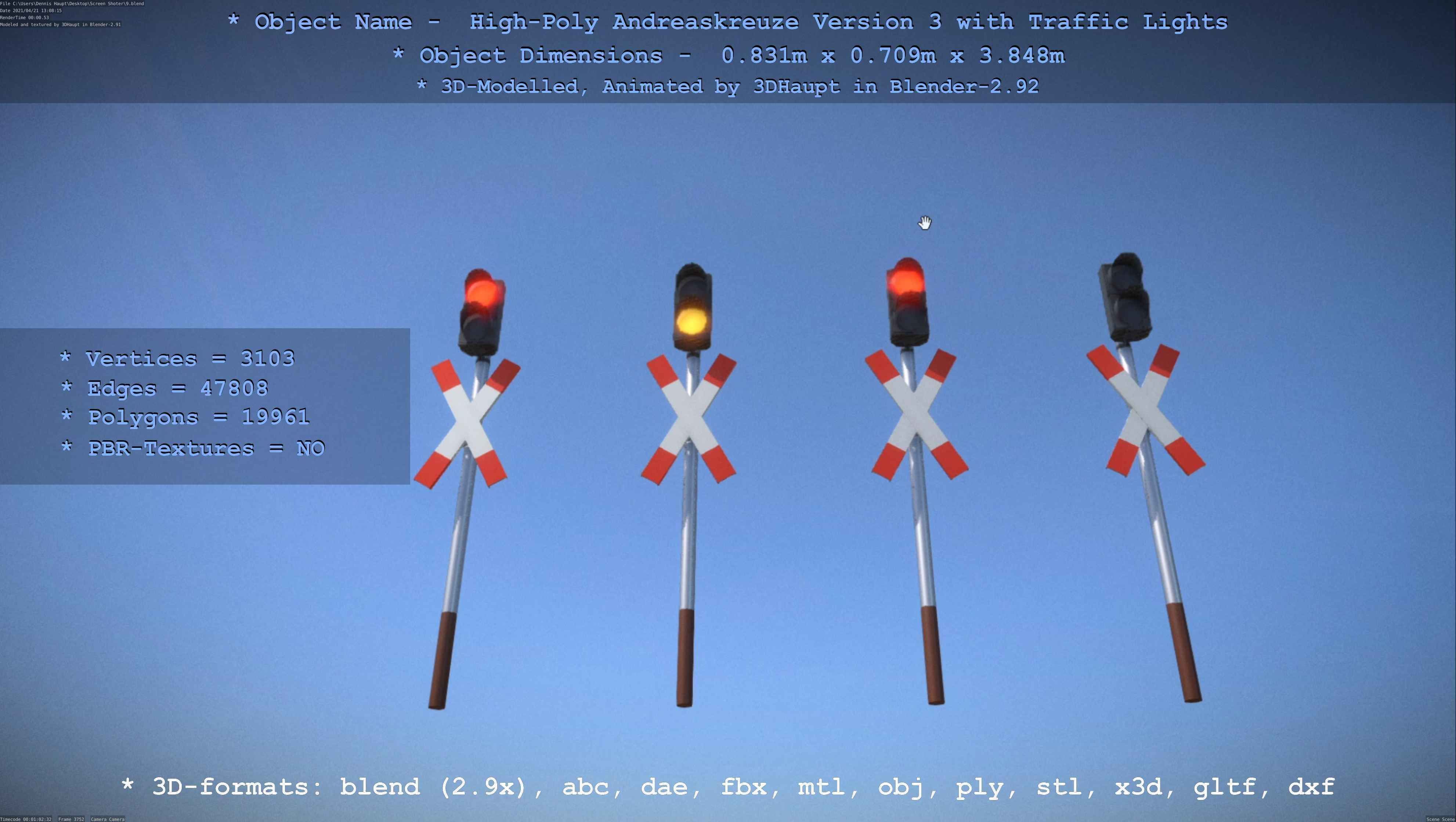 High-Poly Andreaskreuz Version 3  3D model_113