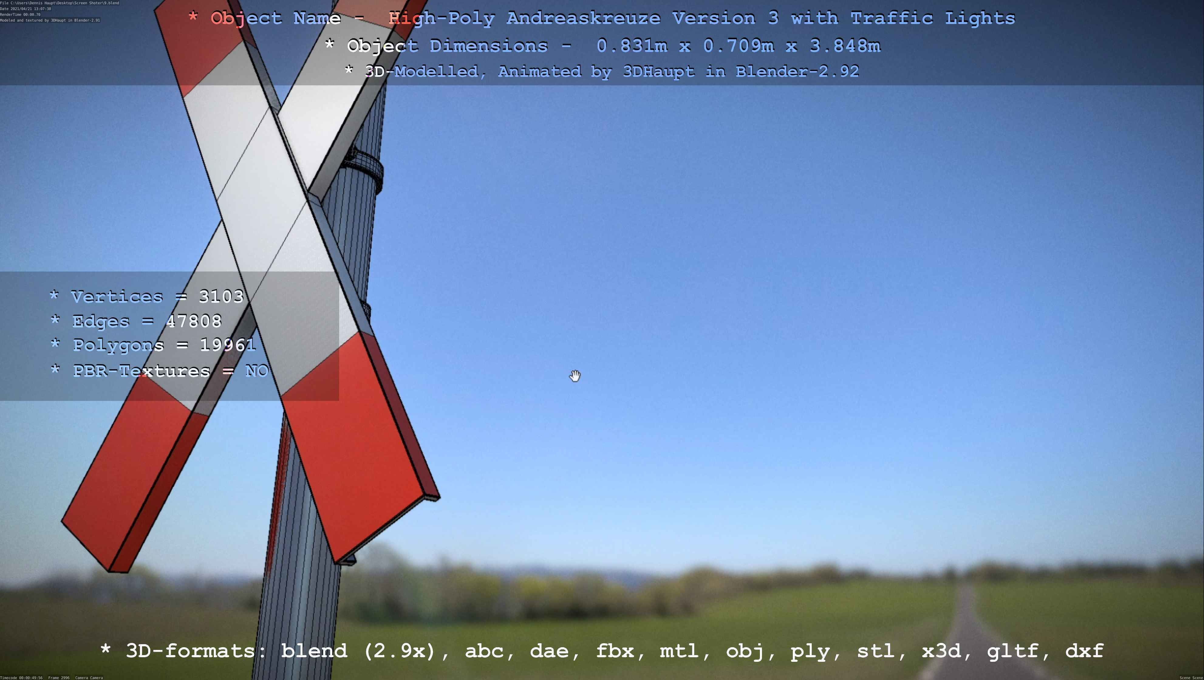 High-Poly Andreaskreuz Version 3  3D model_88