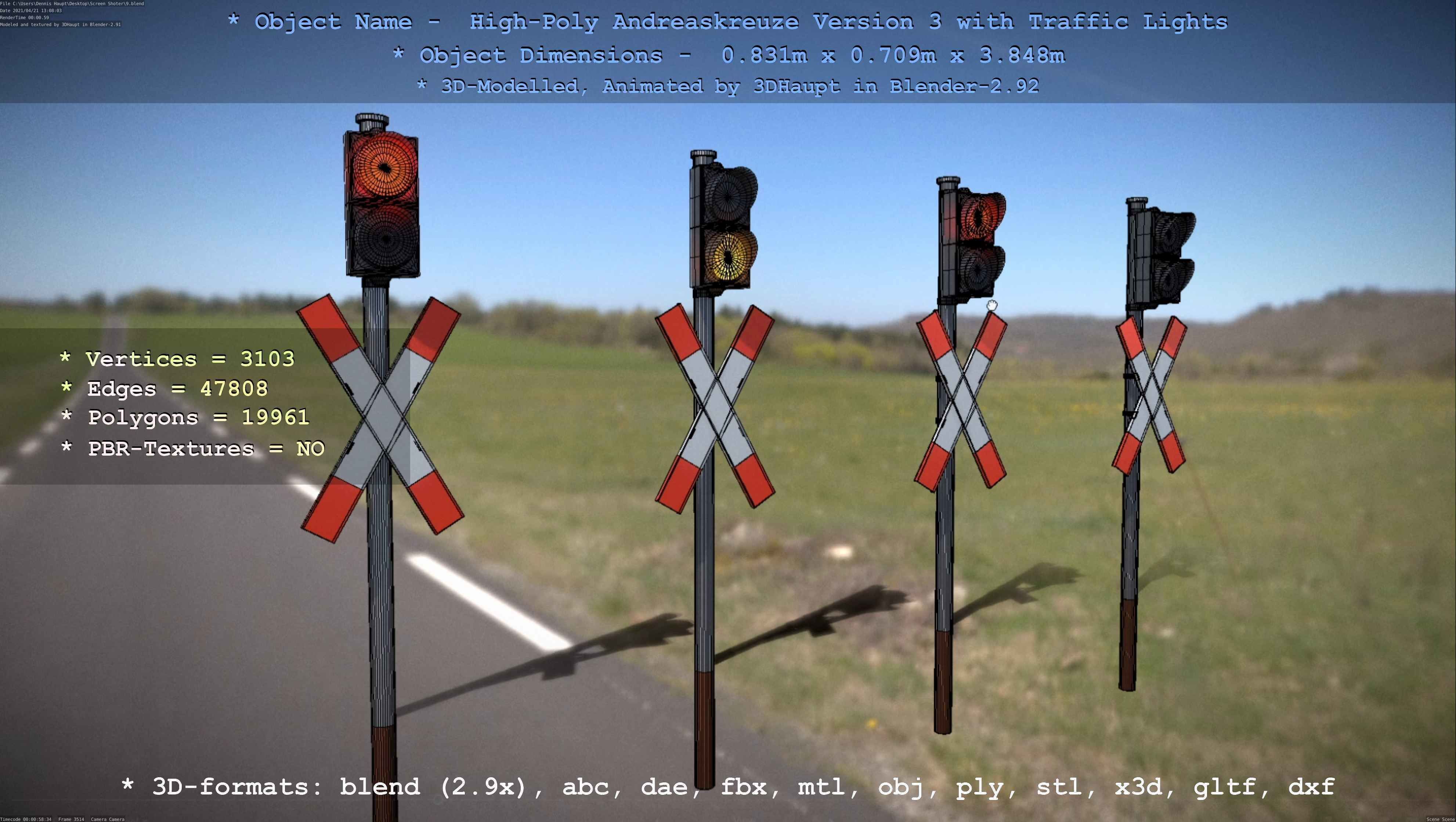 High-Poly Andreaskreuz Version 3  3D model_103