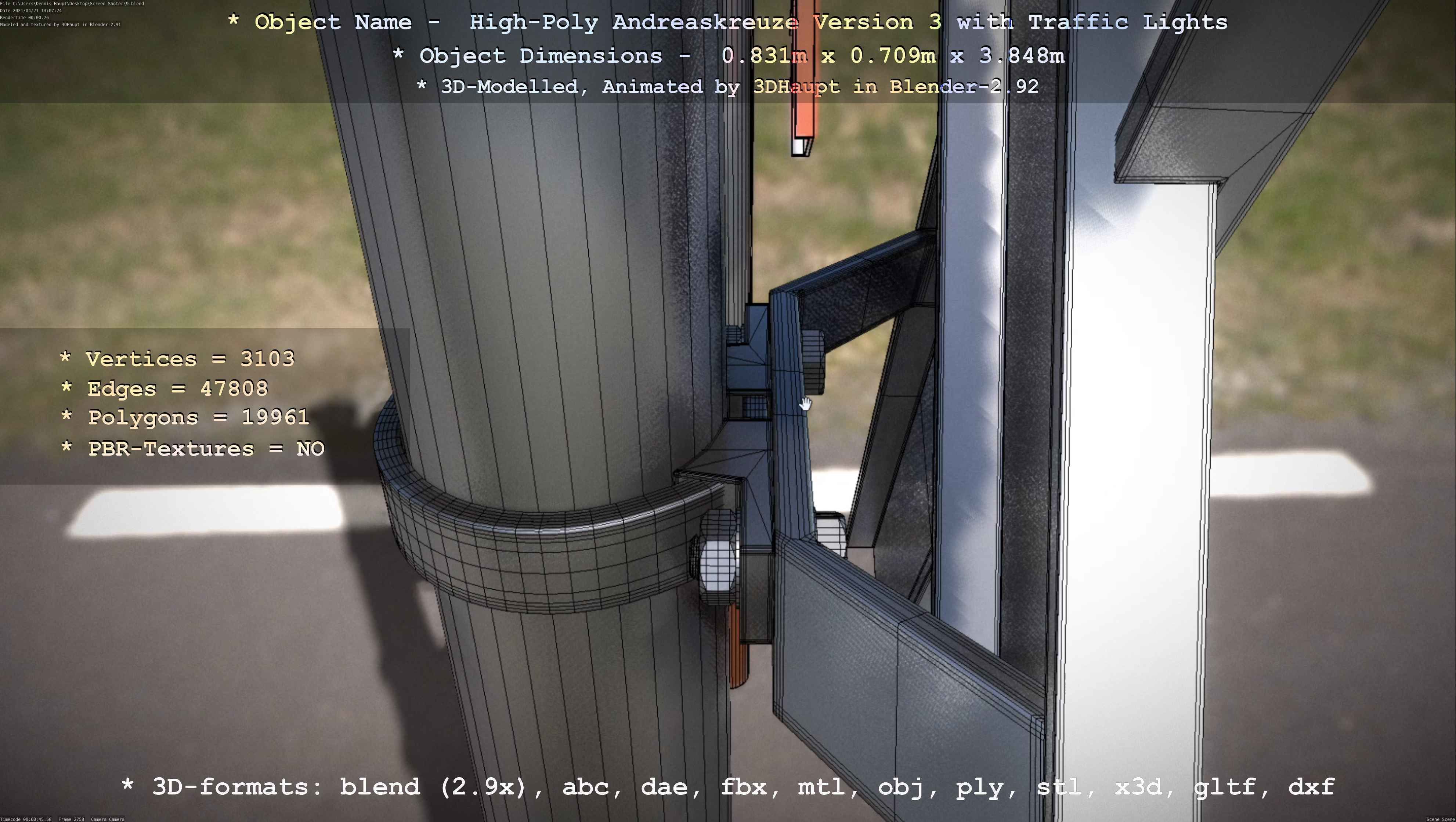 High-Poly Andreaskreuz Version 3  3D model_81