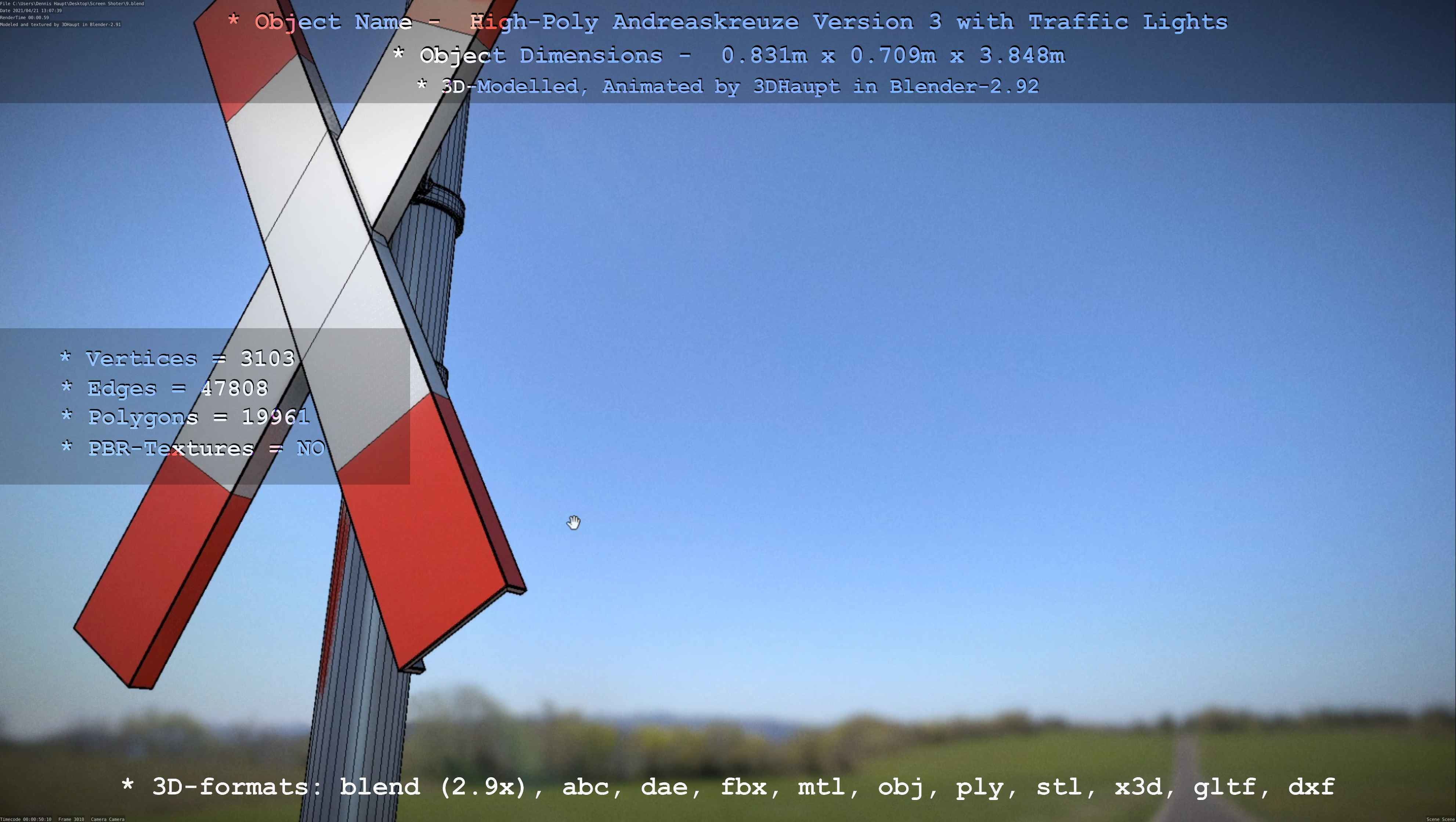 High-Poly Andreaskreuz Version 3  3D model_99