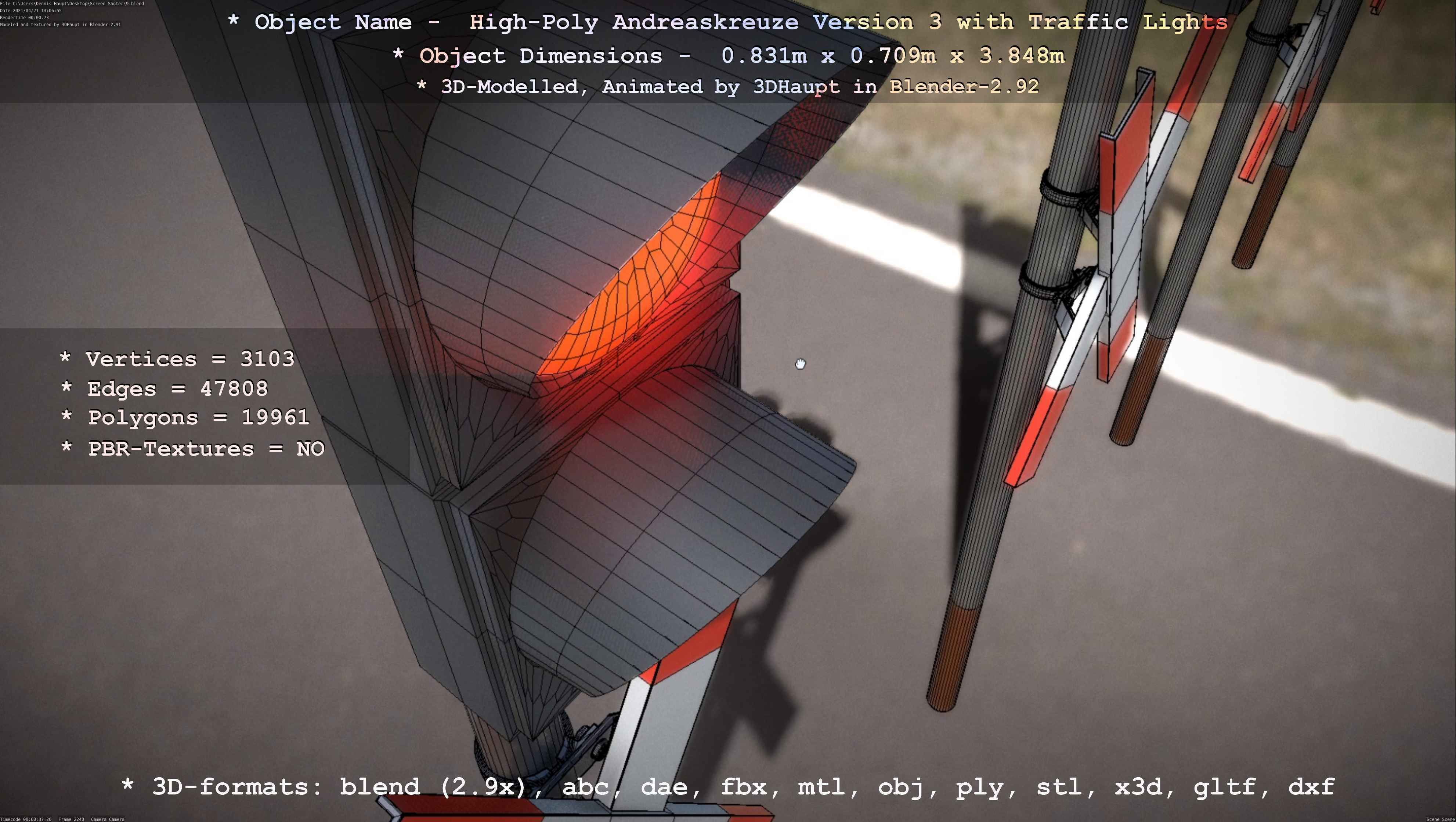 High-Poly Andreaskreuz Version 3  3D model_11