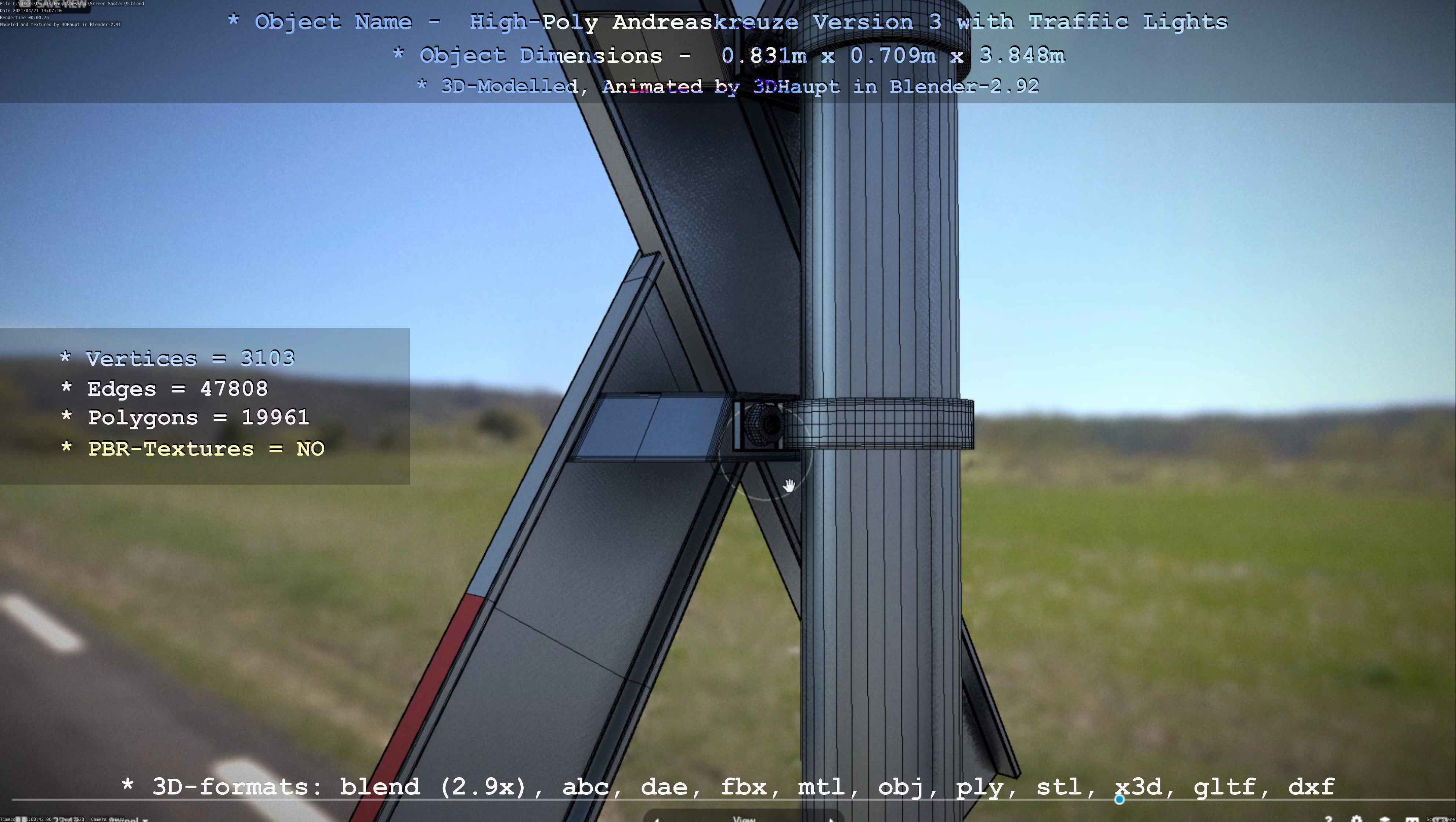 High-Poly Andreaskreuz Version 3  3D model_73