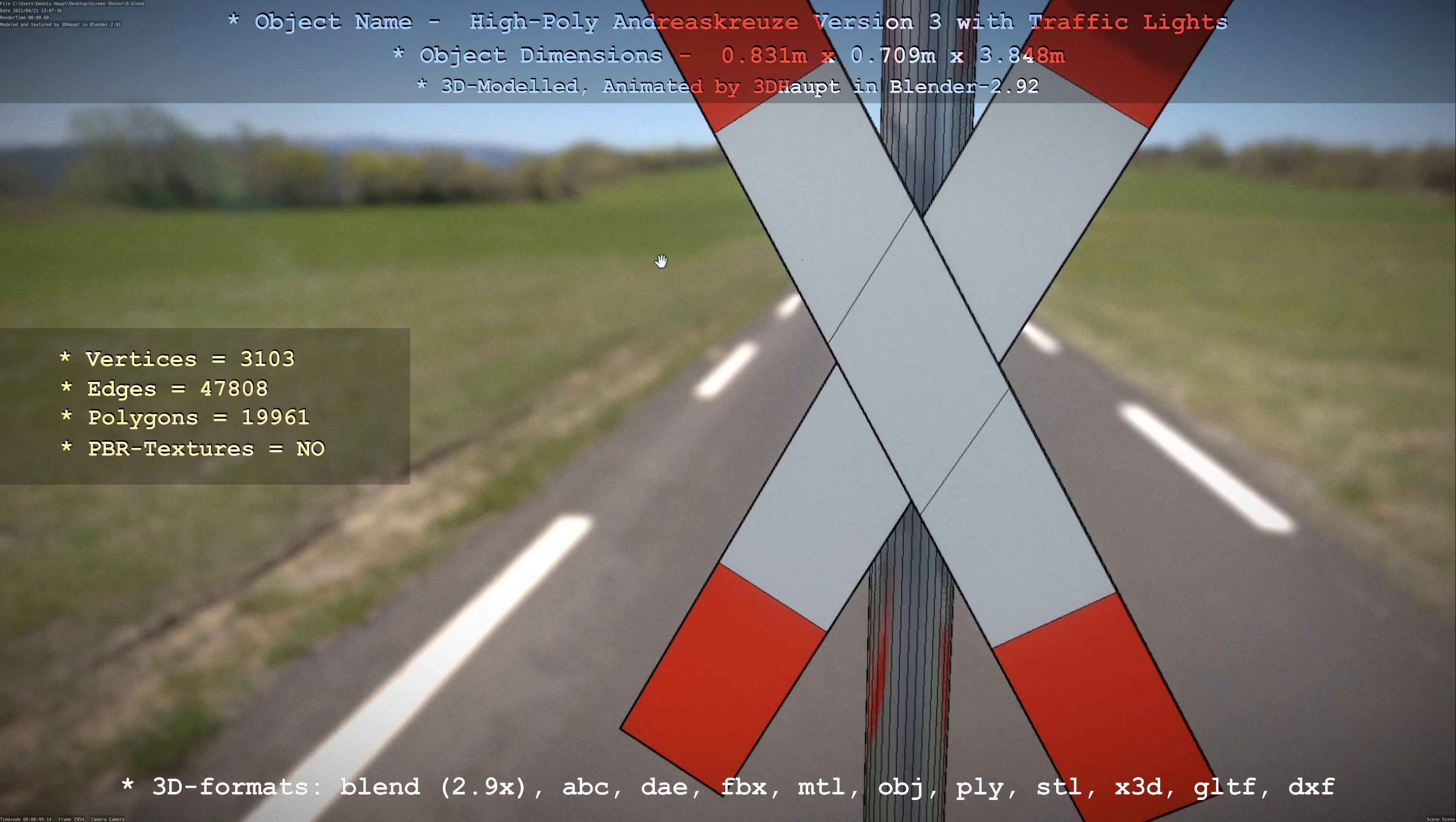High-Poly Andreaskreuz Version 3  3D model_85