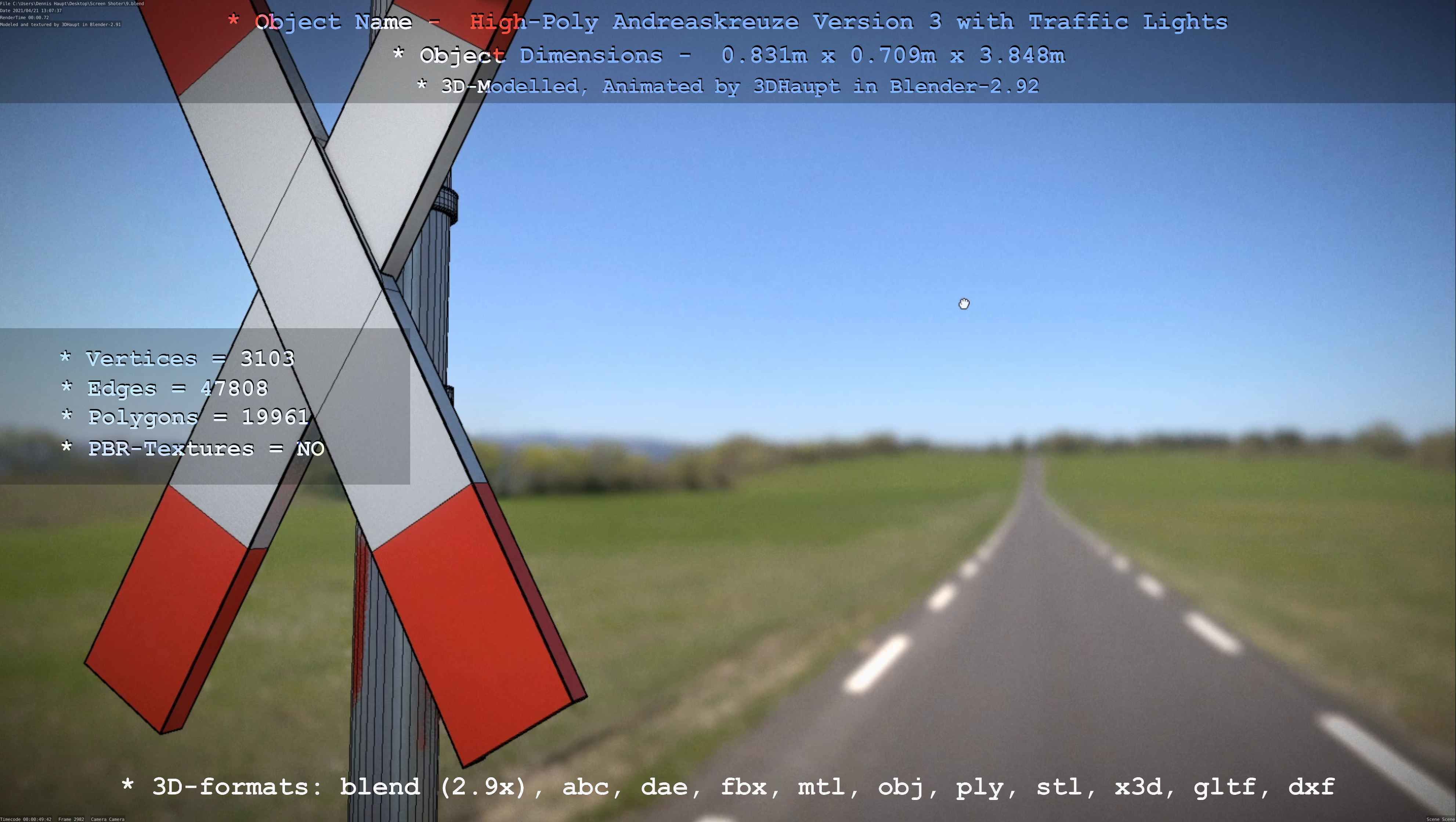 High-Poly Andreaskreuz Version 3  3D model_93