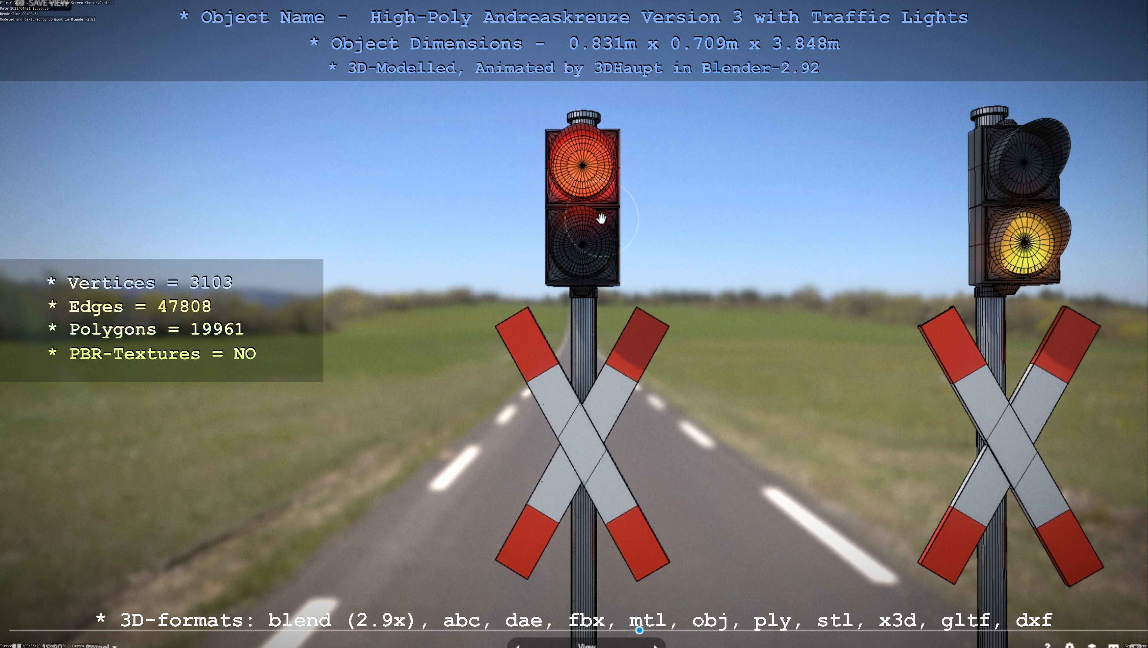 High-Poly Andreaskreuz Version 3  3D model_64