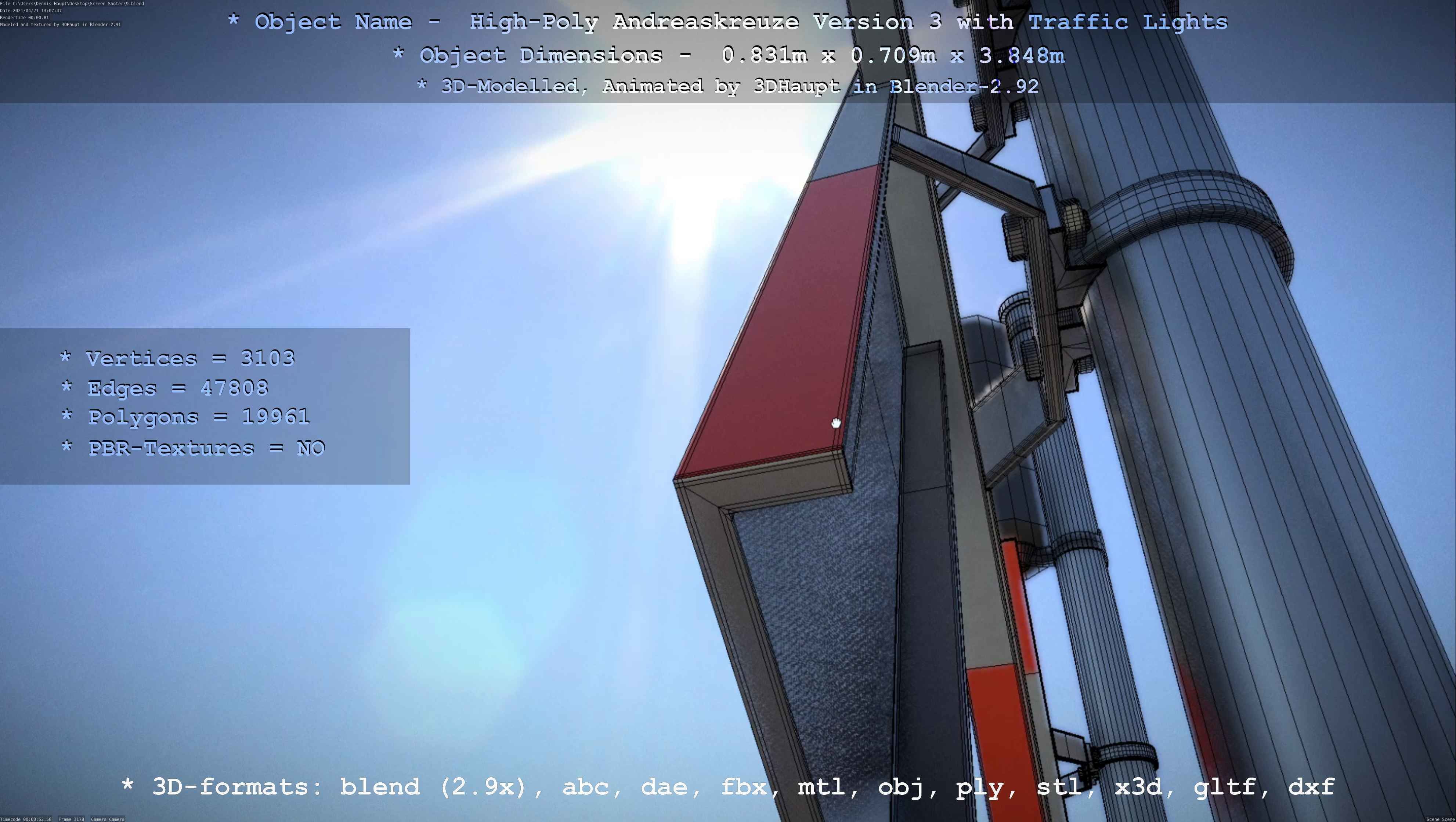 High-Poly Andreaskreuz Version 3  3D model_89