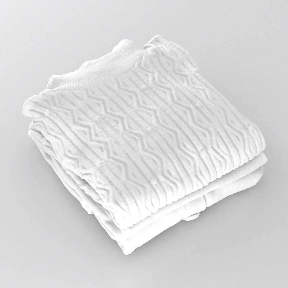 Stack Of Folded Womens Clothes 171 3D model_2