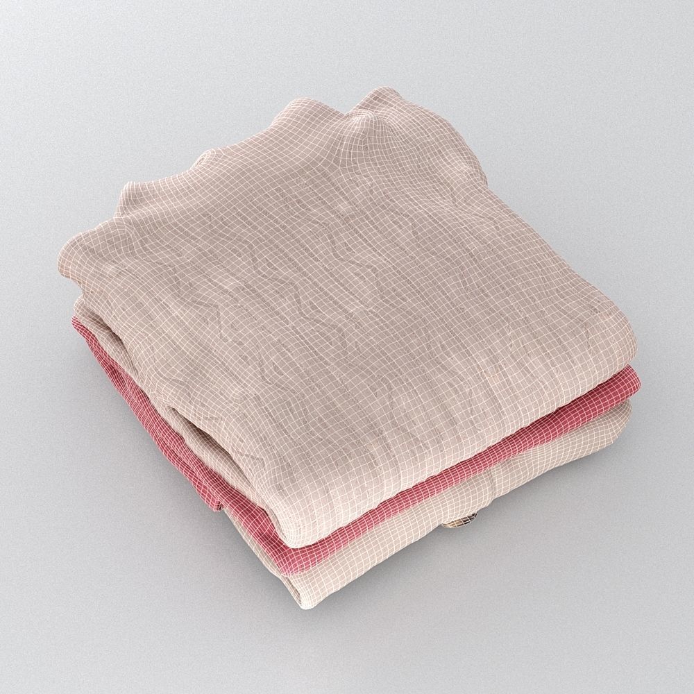 Stack Of Folded Womens Clothes 171 3D model_1