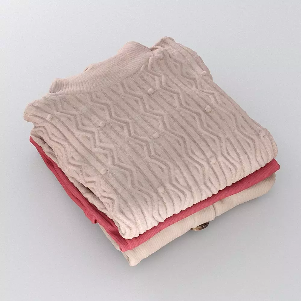 Stack Of Folded Womens Clothes 171 3D model_0