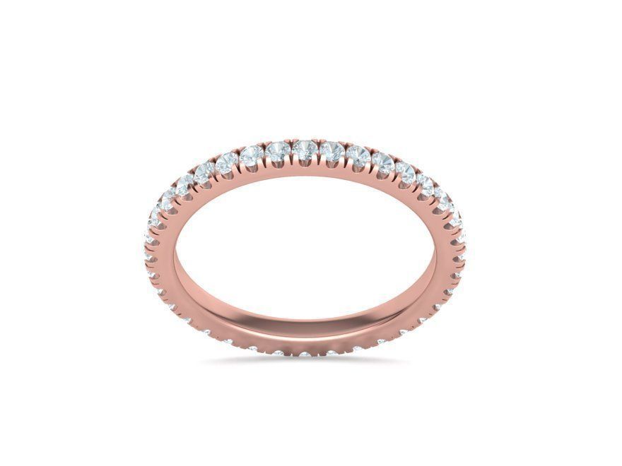 Band Ring French Pave Setting many finger sizes THICK VERSION 3D print model_12