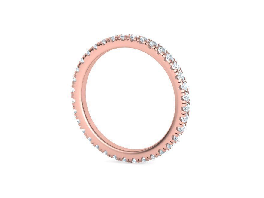 Band Ring French Pave Setting many finger sizes THICK VERSION 3D print model_9