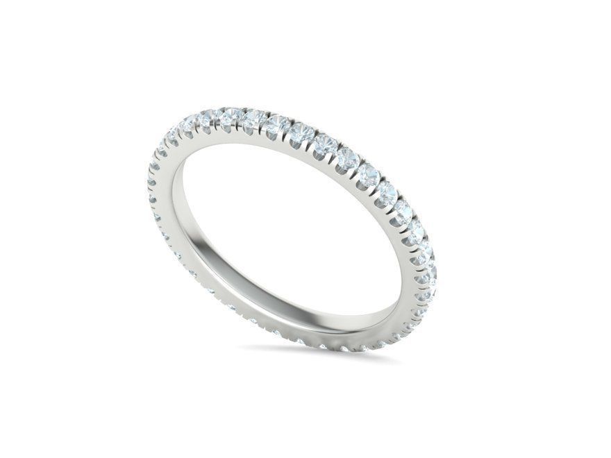 Band Ring French Pave Setting many finger sizes THICK VERSION 3D print model_7