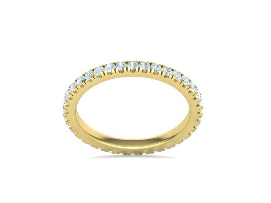 Band Ring French Pave Setting many finger sizes THICK VERSION 3D print model_14