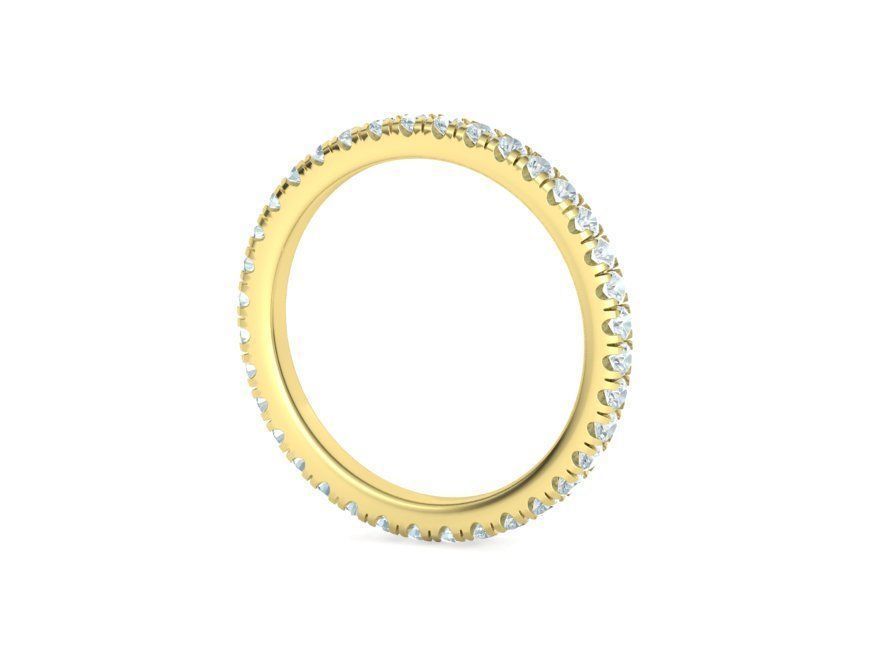 Band Ring French Pave Setting many finger sizes THICK VERSION 3D print model_11