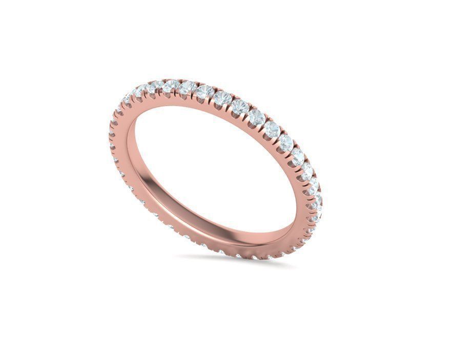 Band Ring French Pave Setting many finger sizes THICK VERSION 3D print model_6