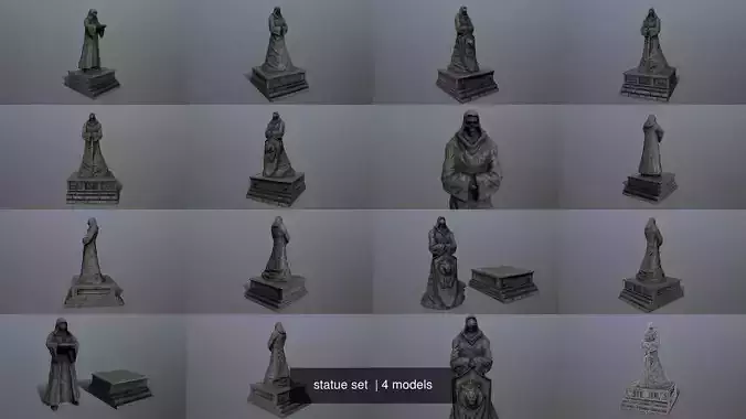 statue set of monk