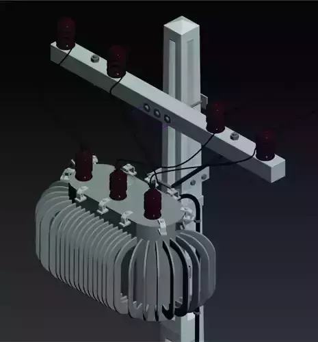 Poste com transformador - Modelo brasileiro