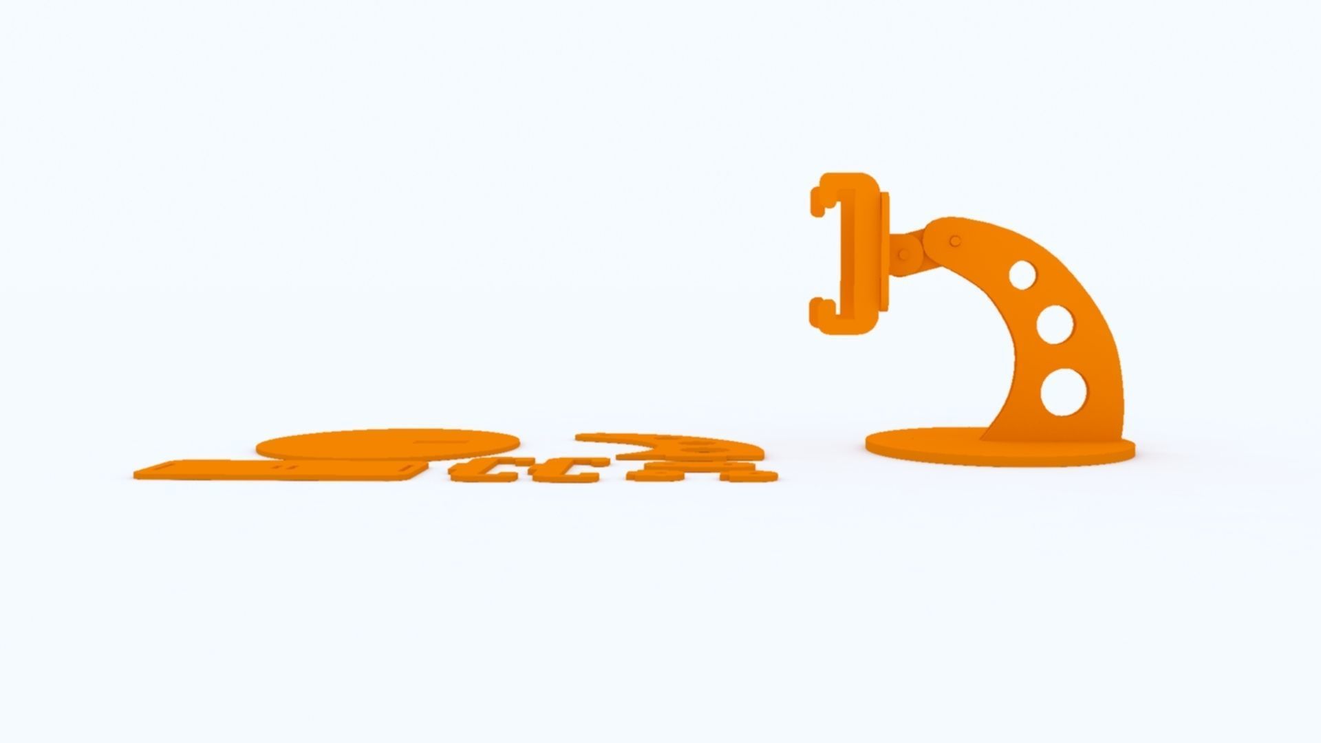 Mobile Stand Puzzle 3D print model_1