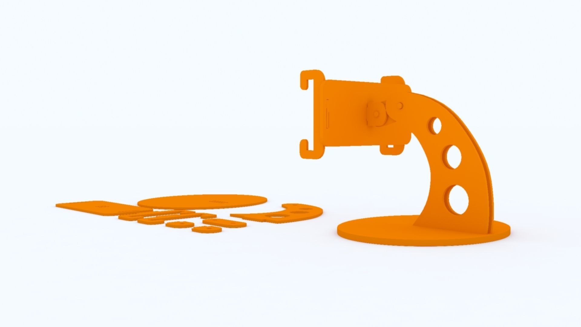 Mobile Stand Puzzle 3D print model_2