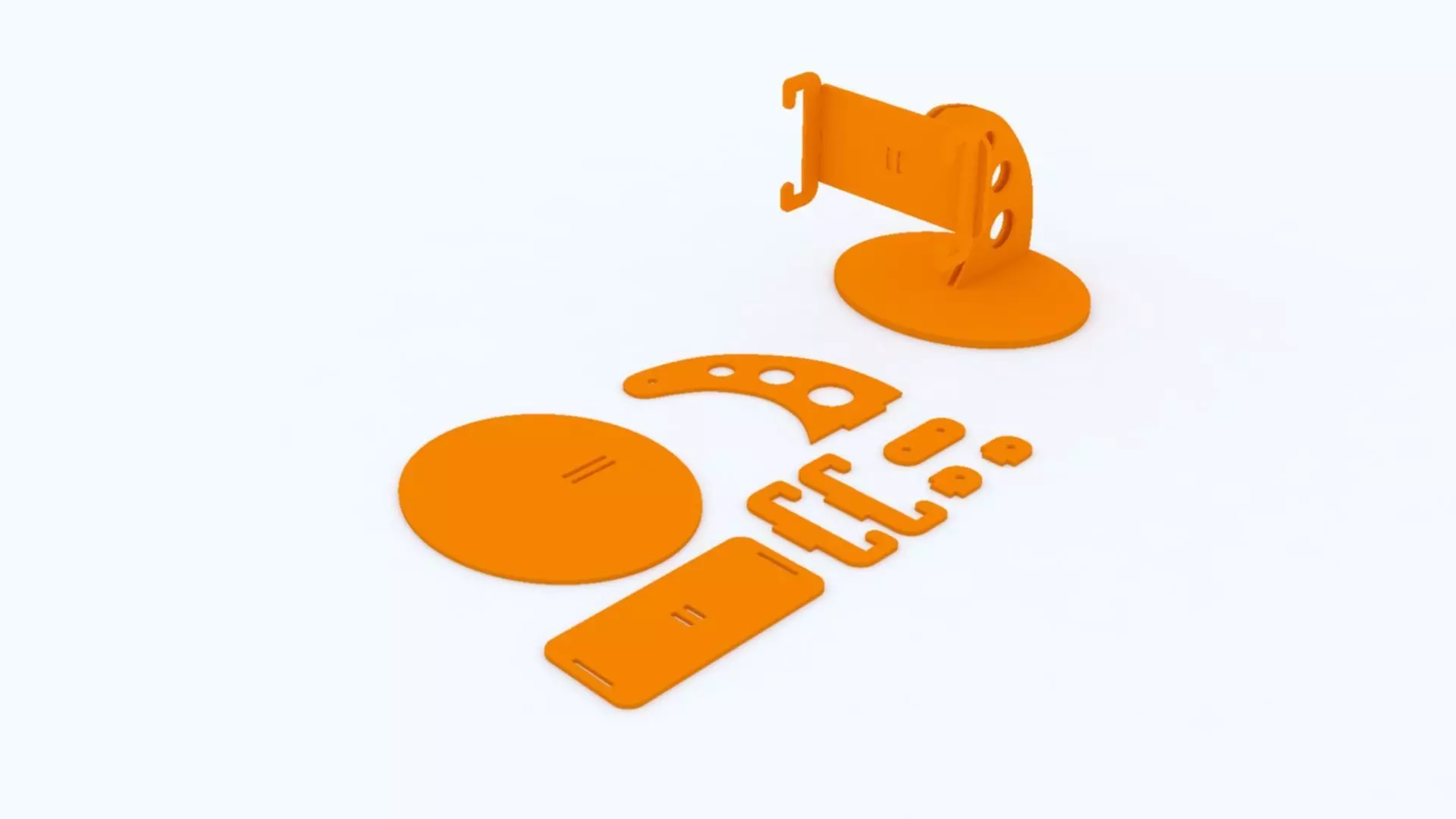 Mobile Stand Puzzle 3D print model_0