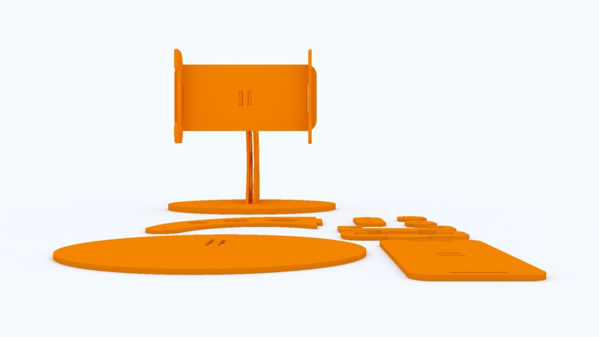 Mobile Stand Puzzle 3D print model_4