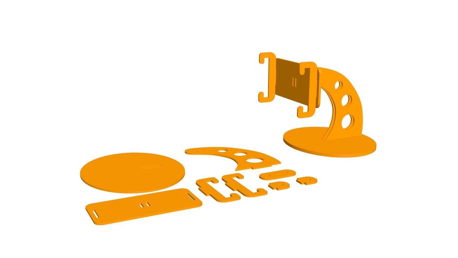 Mobile Stand Puzzle 3D print model_7